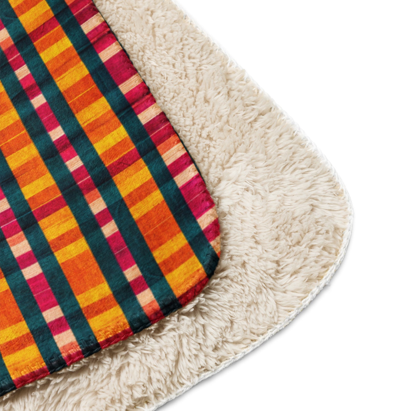 Tropical Fiesta Plaid Sherpa blanket