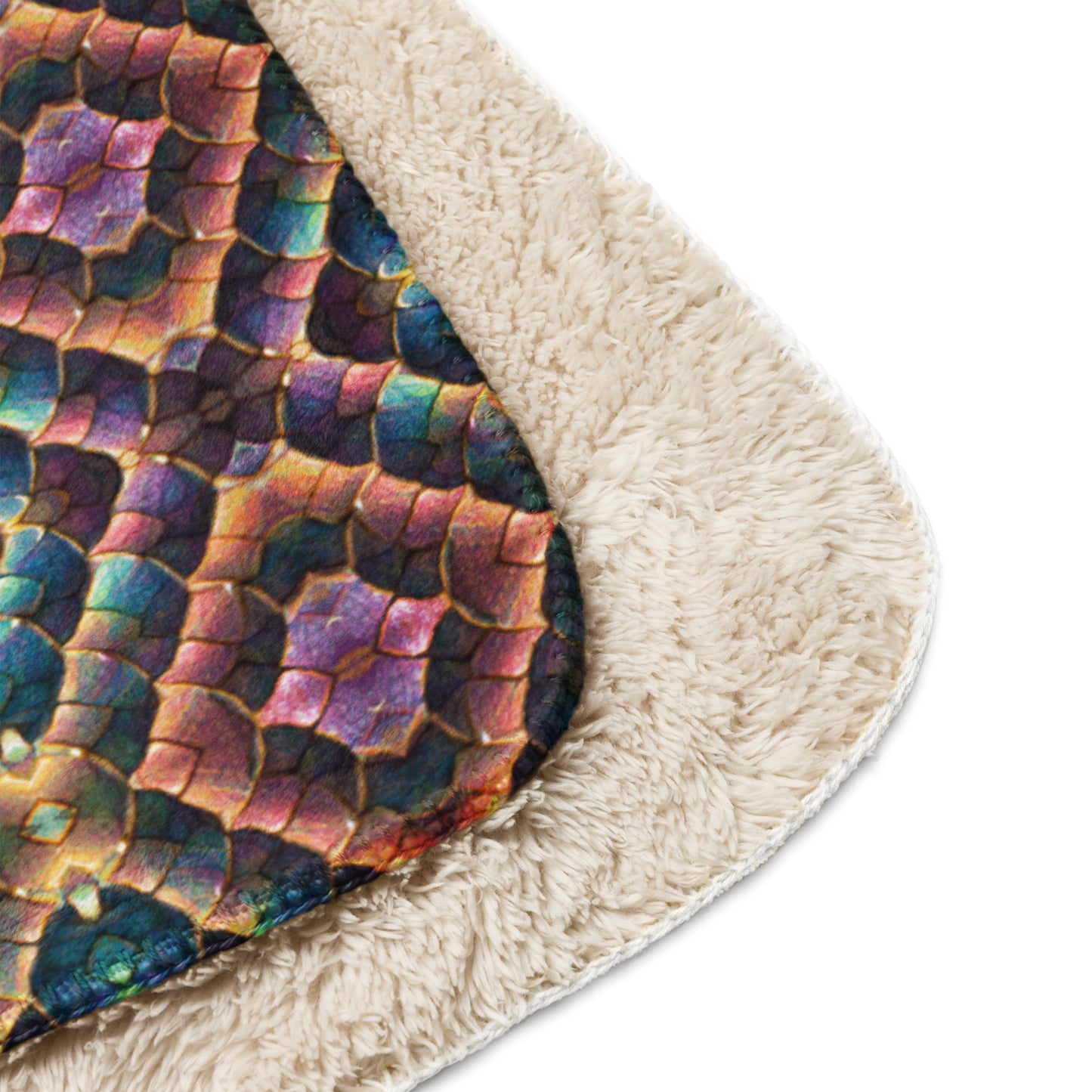 Joannesong, the Prismatic Wilderness Muse Sherpa blanket