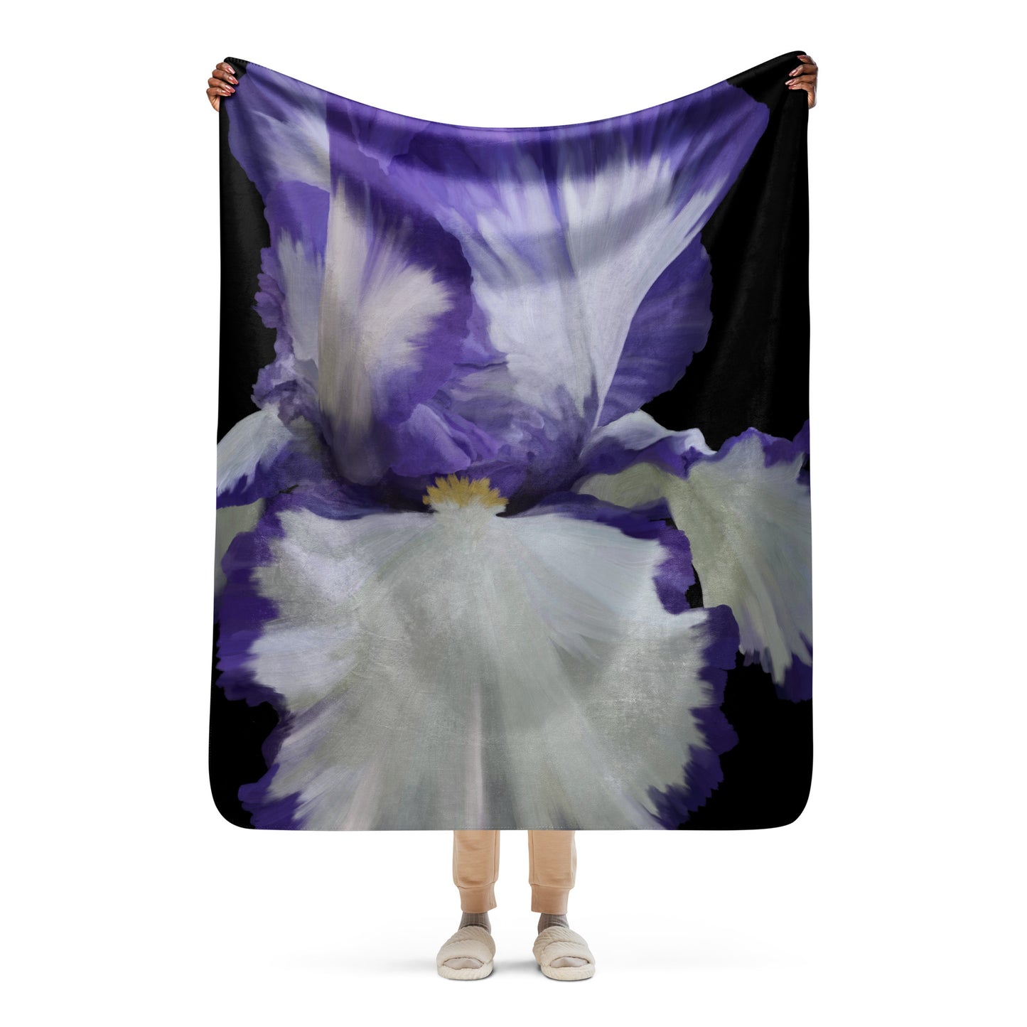 Joanne’s Iris Sherpa blanket