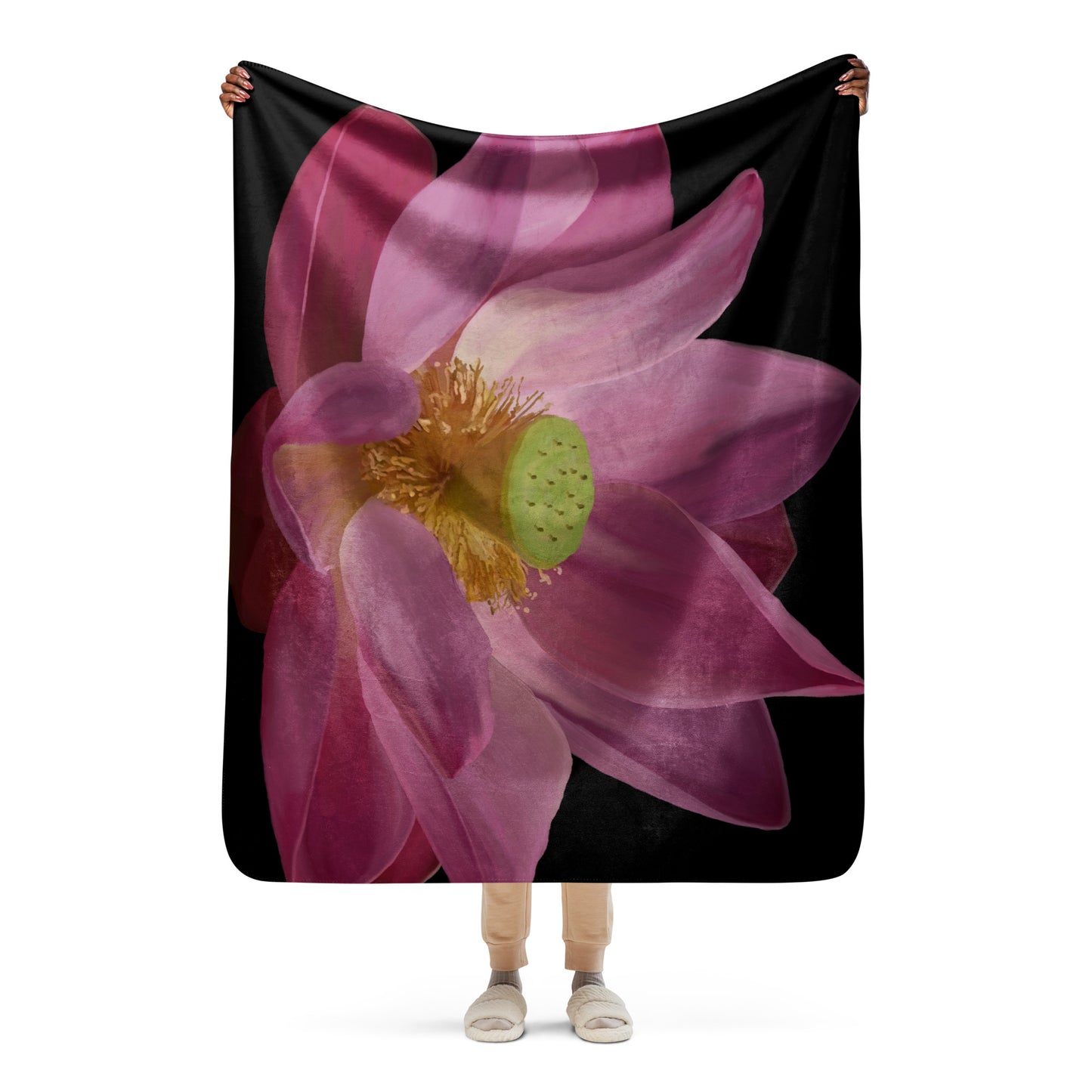 Lunai’s Lotus Sherpa blanket