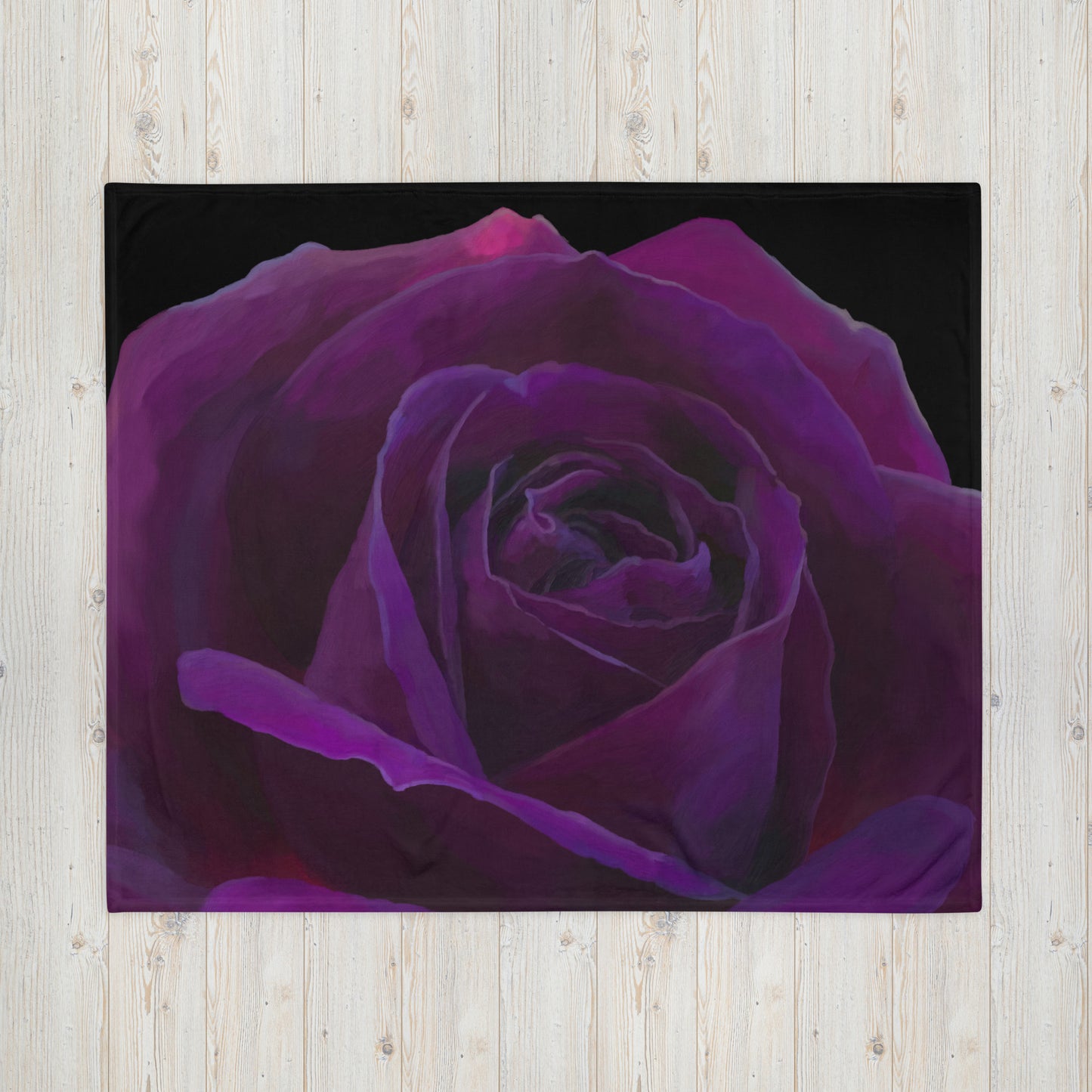 Joey’s Purple Rose Throw Blanket