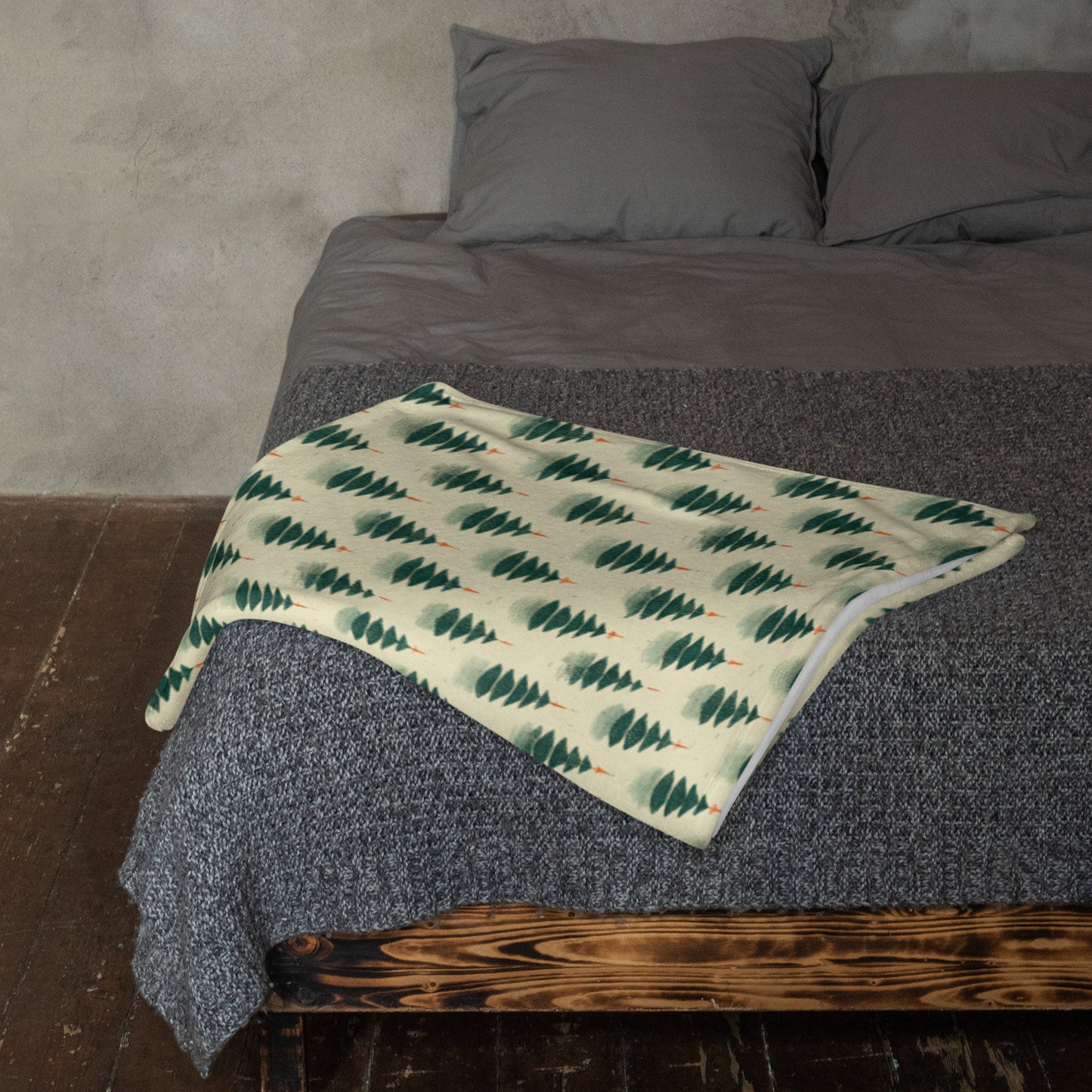 Merry Pine Parade Throw Blanket