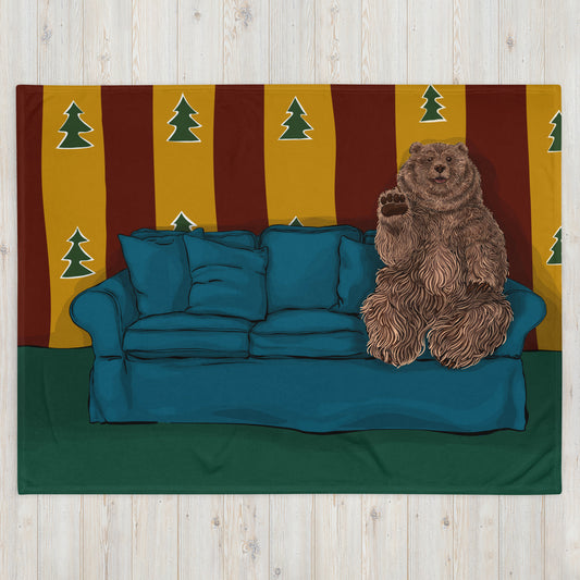 Mountain Bear Throw Blanket