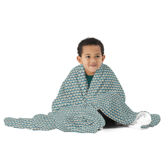 Seafoam Scales Throw Blanket