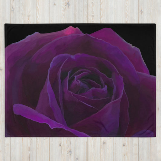 Joey’s Purple Rose Throw Blanket