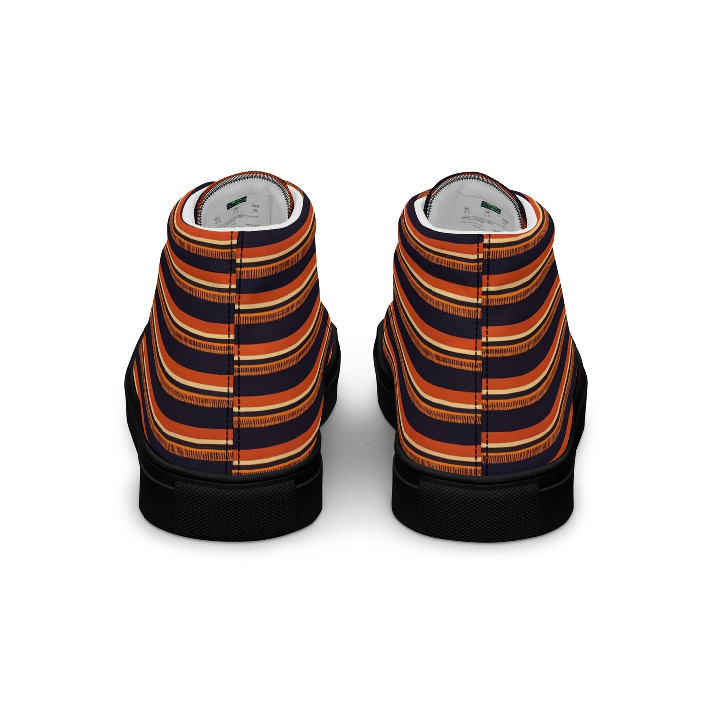 Savanna Sunset Stitches Women’s high top canvas shoes