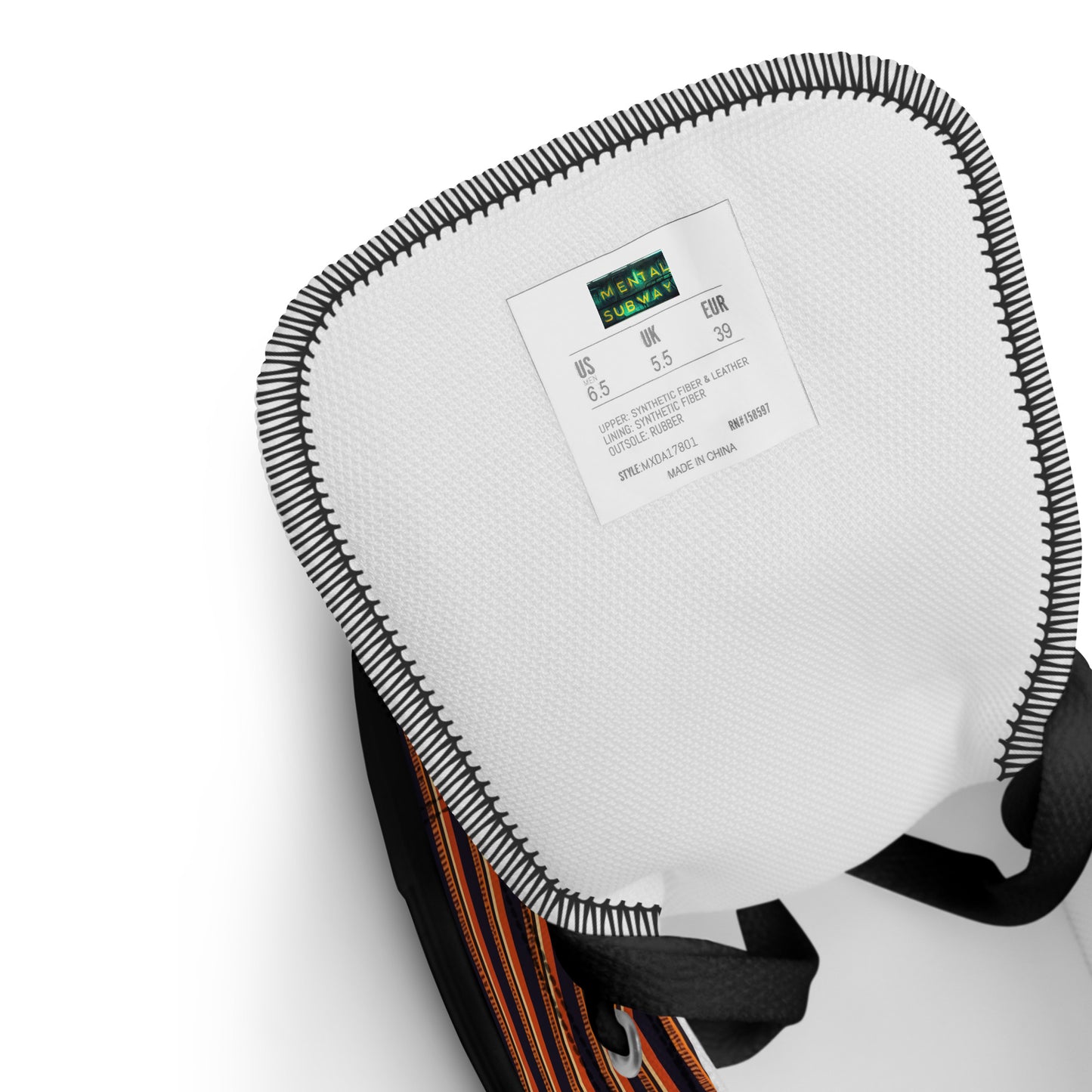 Savanna Sunset Stitches Women’s high top canvas shoes