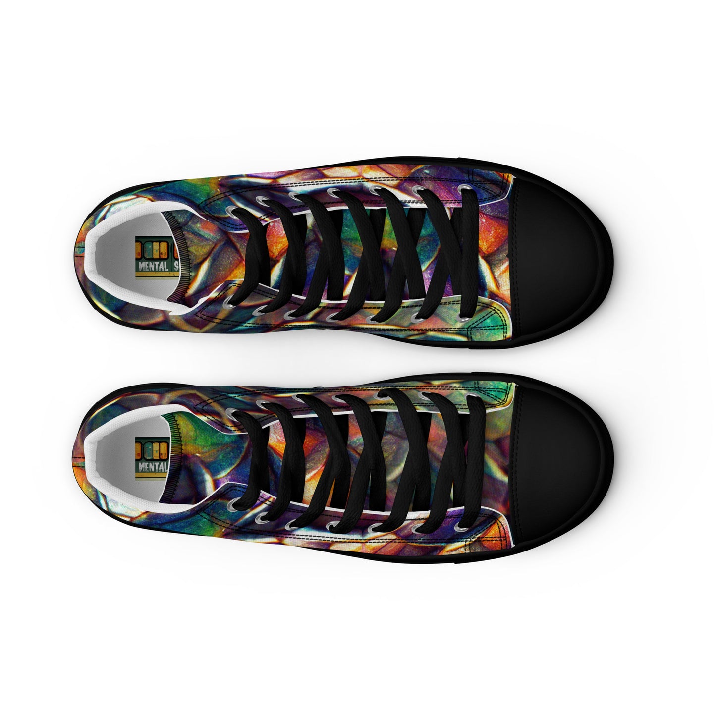 Margonithia, the Glittering Rainbow Sovereign Women’s high top canvas shoes