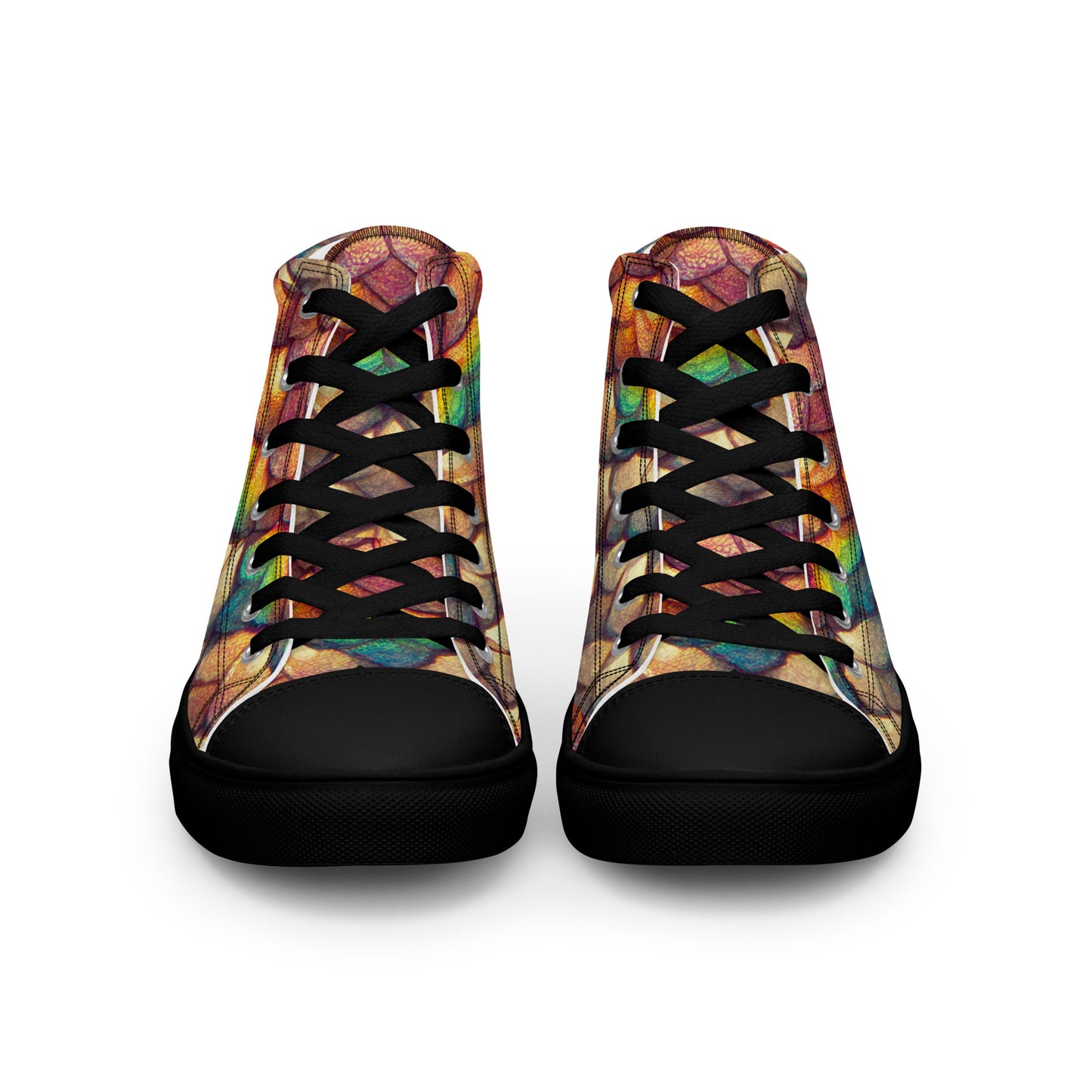 Cloeyra, the Radiant Aether Dragon Women’s high top canvas shoes