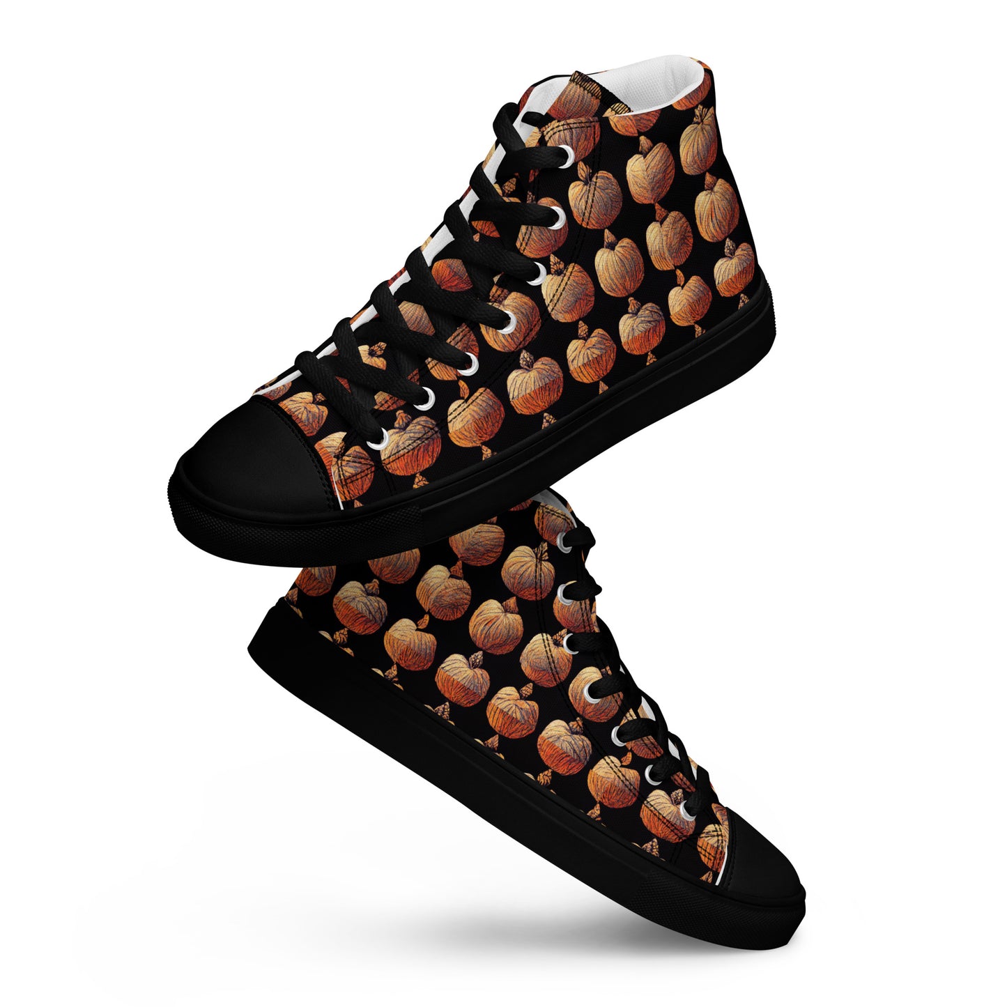 Pumpkin Spice Women’s high top canvas shoes