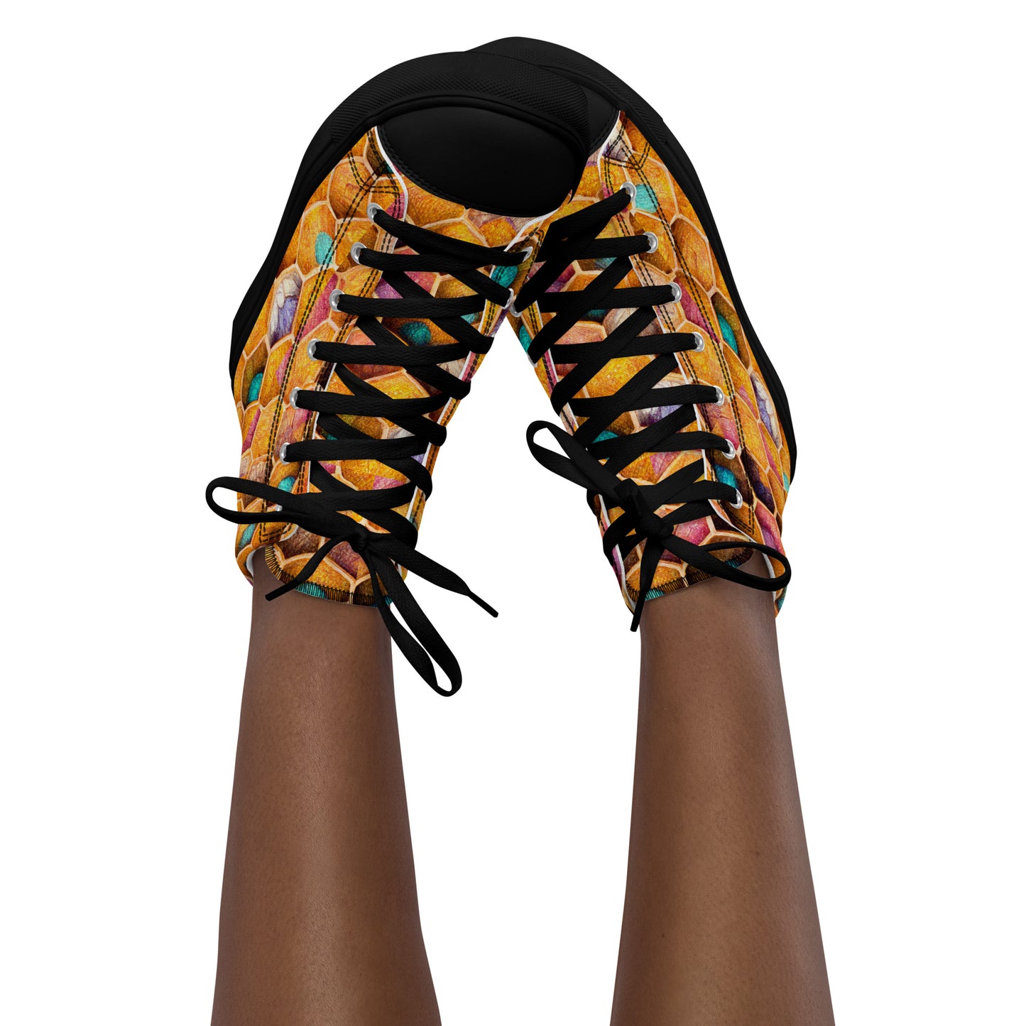 Buzzing With Color Women’s high top canvas shoes