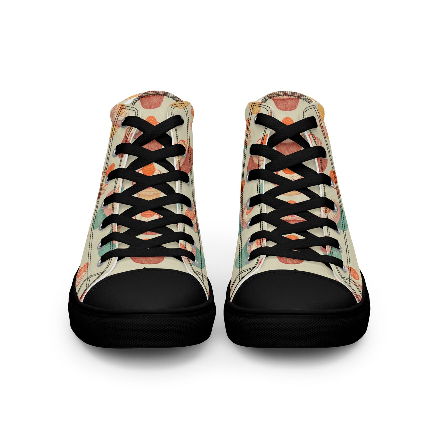 Cupcakery Women’s high top canvas shoes