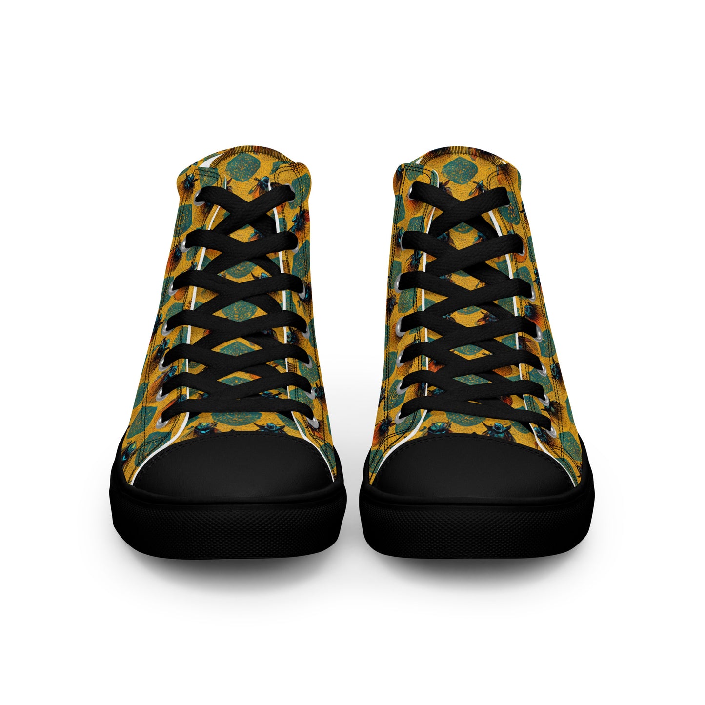 Honeycomb Whispers Women’s high top canvas shoes