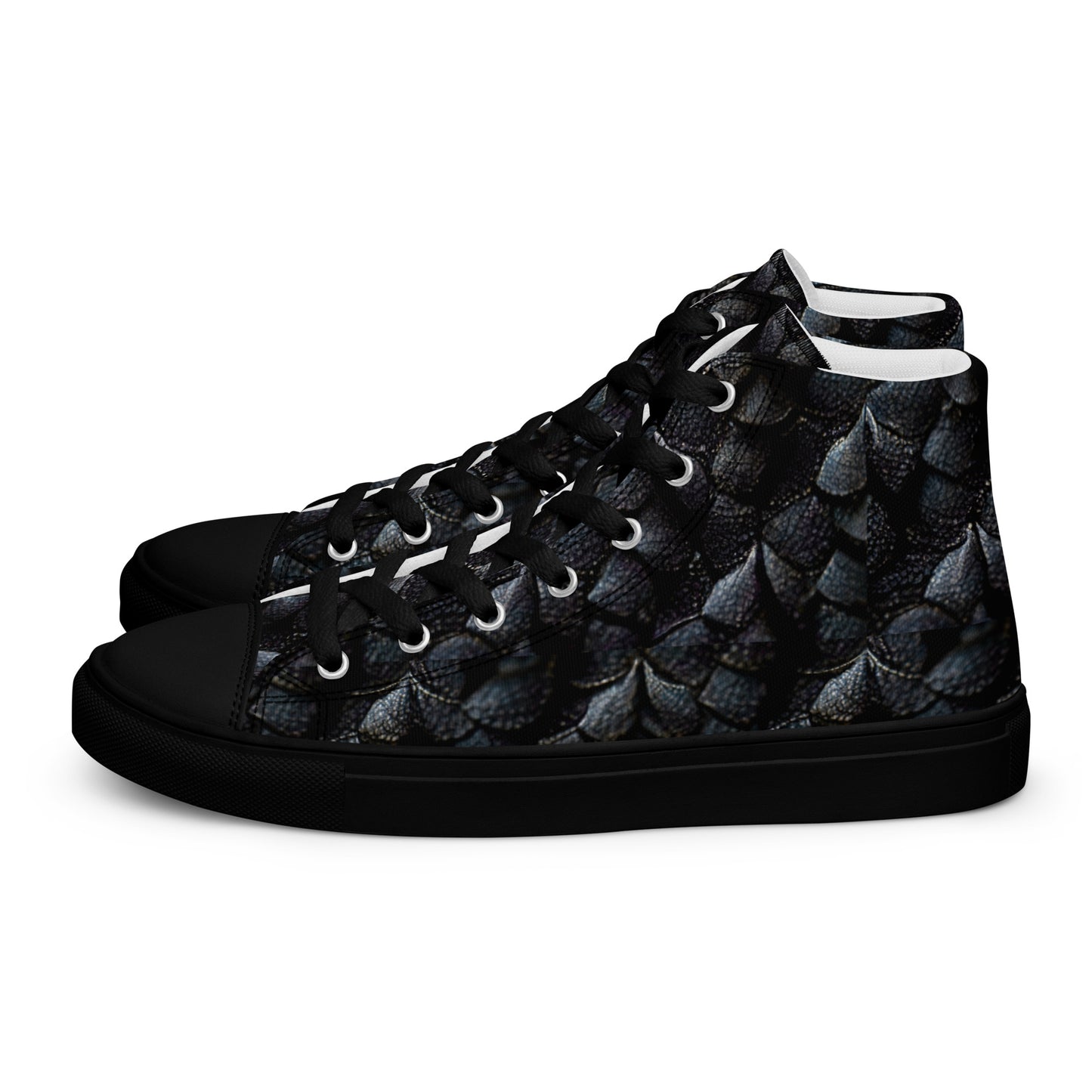 Onyxxor, the Cliff Sentinel Dragon Women’s high top canvas shoes