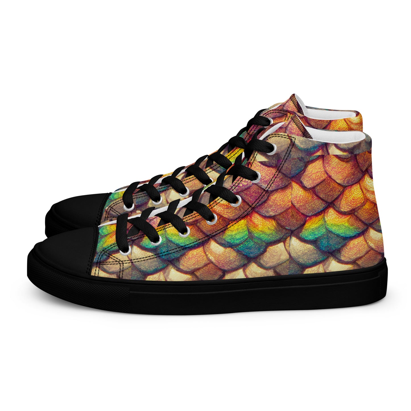 Cloeyra, the Radiant Aether Dragon Women’s high top canvas shoes