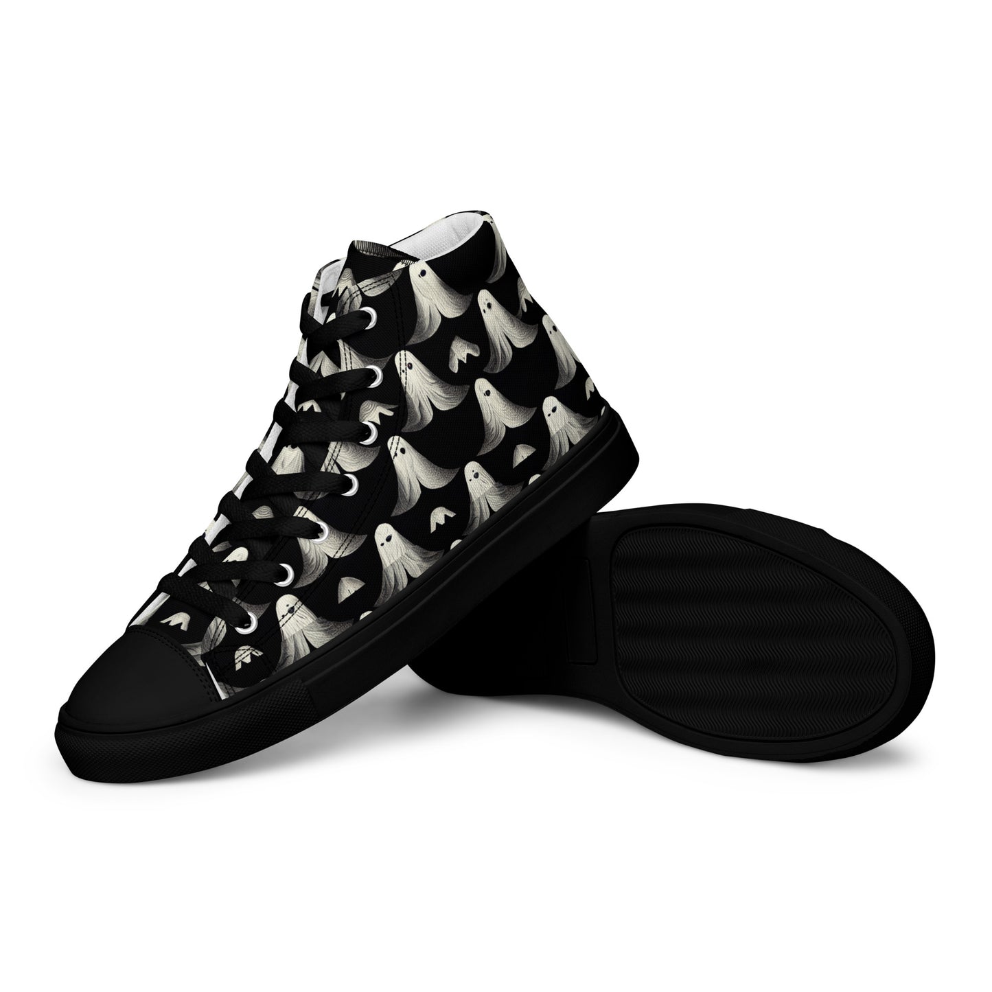 Ghostly Illusions Women’s high top canvas shoes