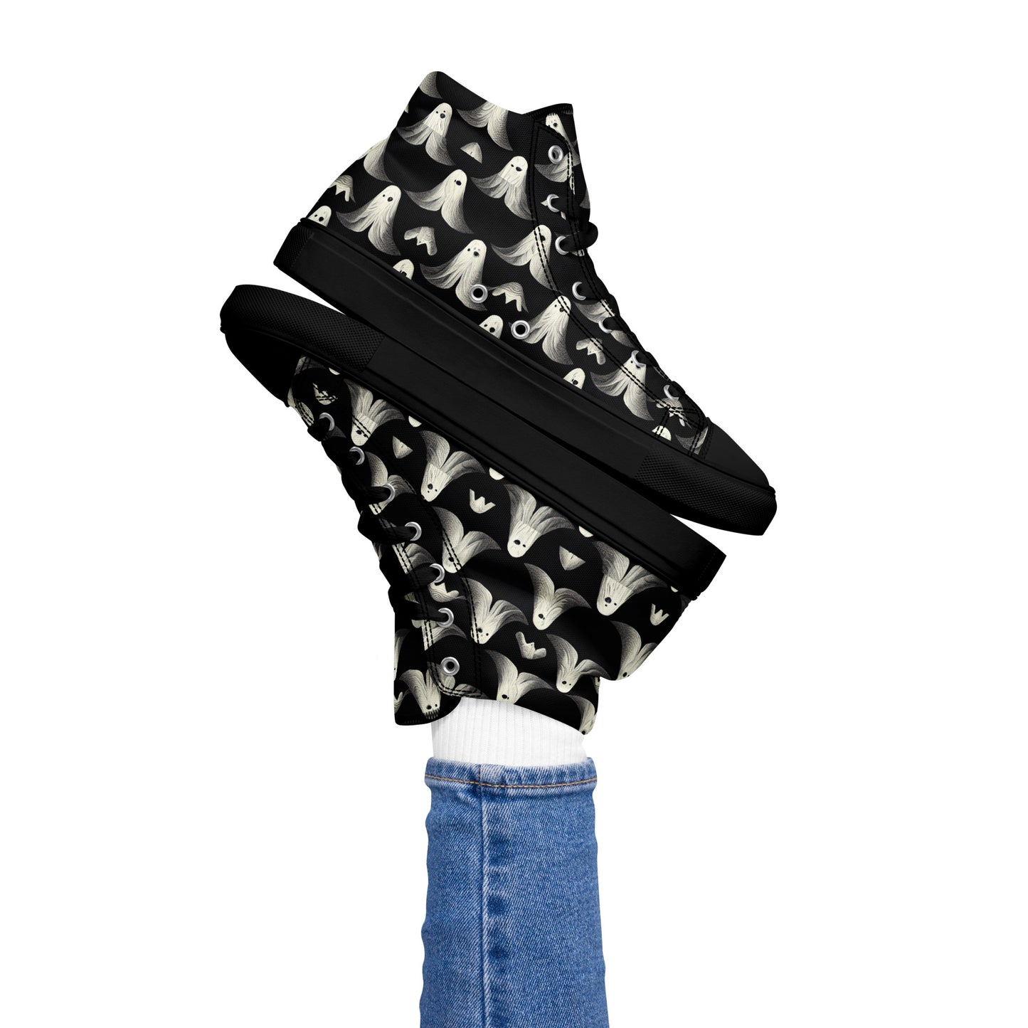 Ghostly Illusions Women’s high top canvas shoes