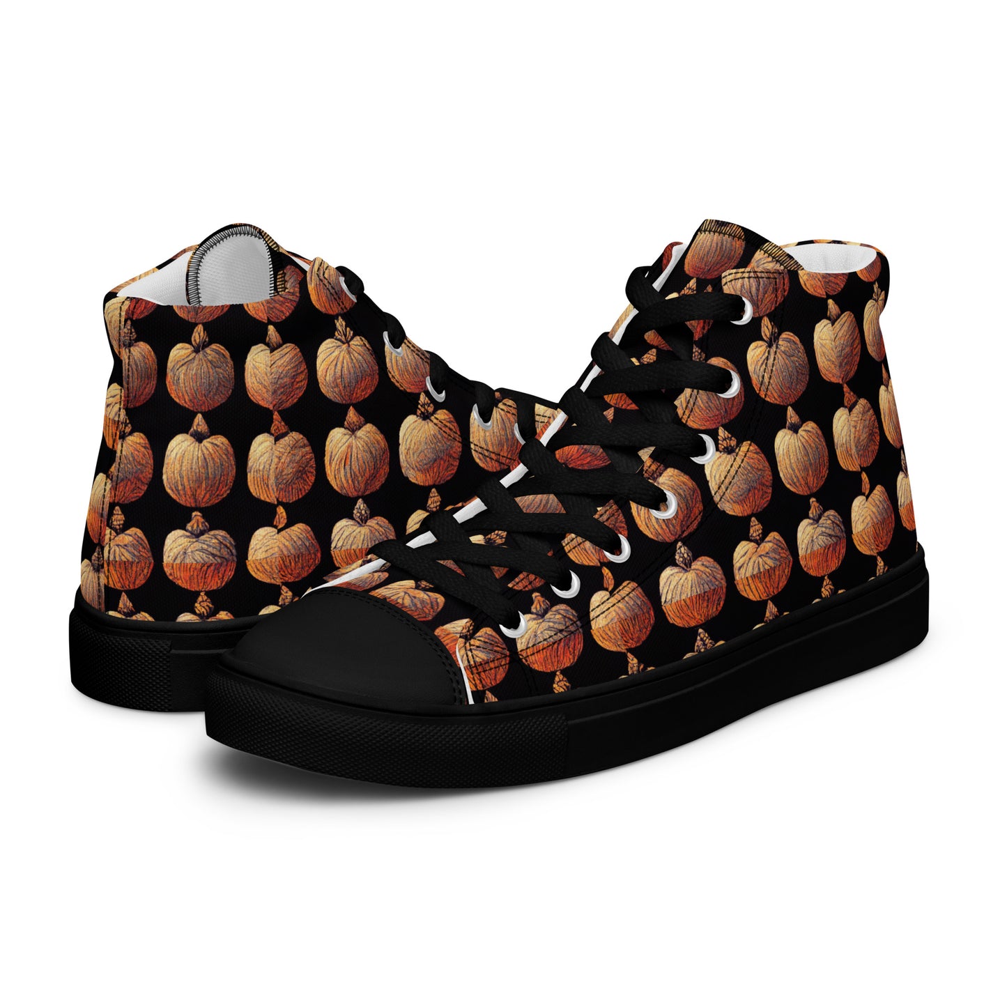 Pumpkin Spice Women’s high top canvas shoes