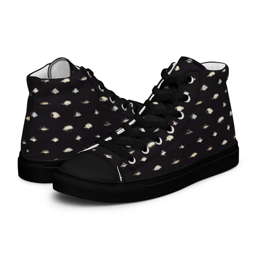 Bones of the Abyss Women’s high top canvas shoes