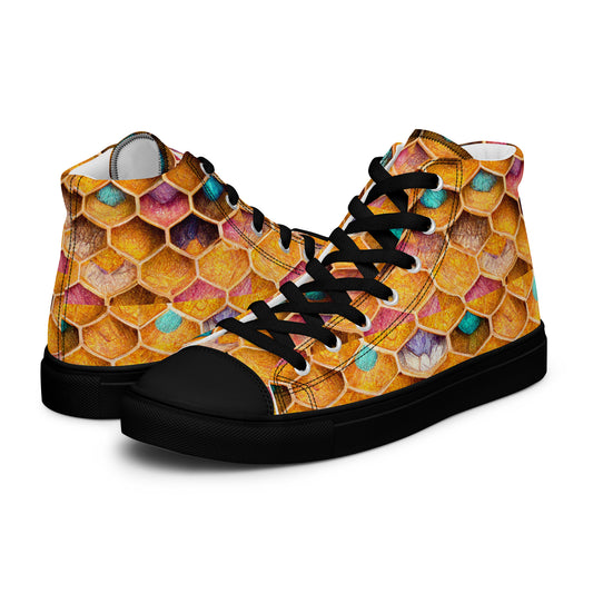 Buzzing With Color Women’s high top canvas shoes