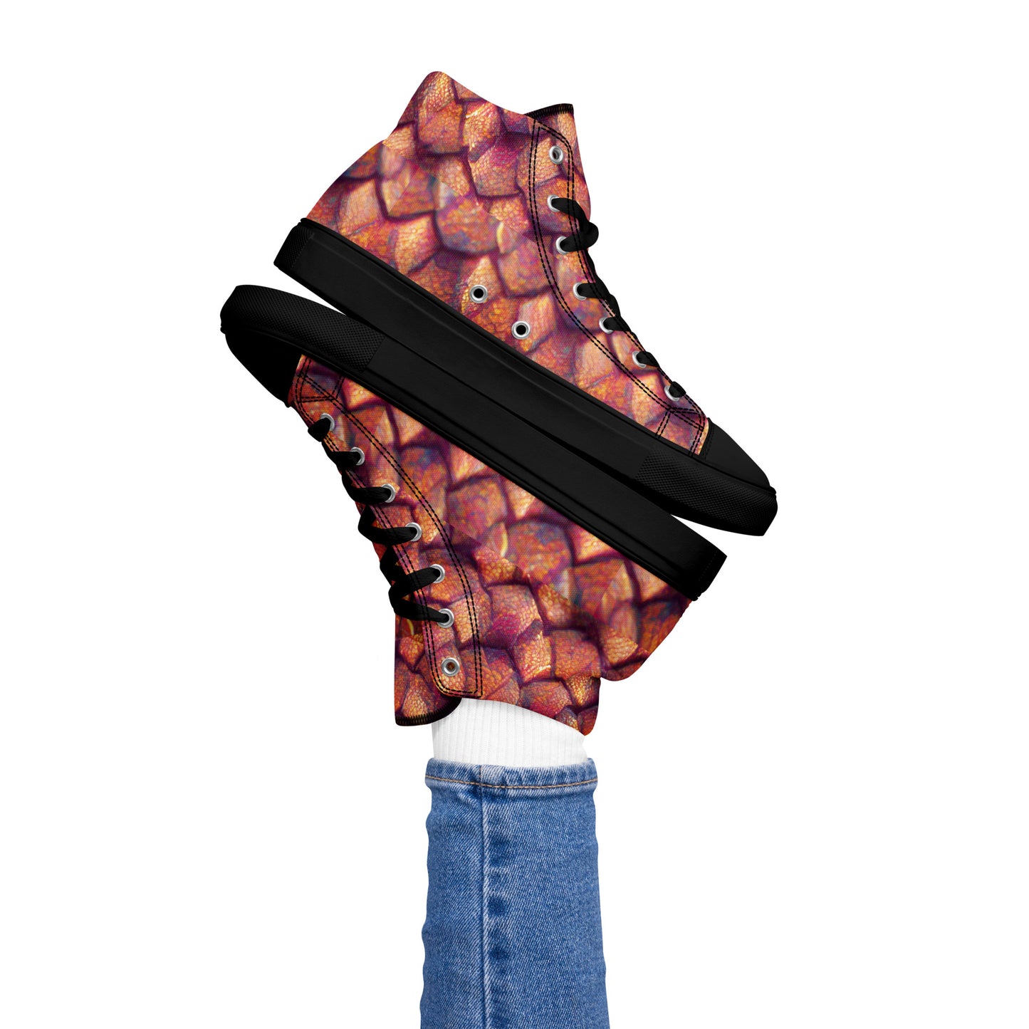 Elianasoar, the Protector of Brothers Women’s high top canvas shoes