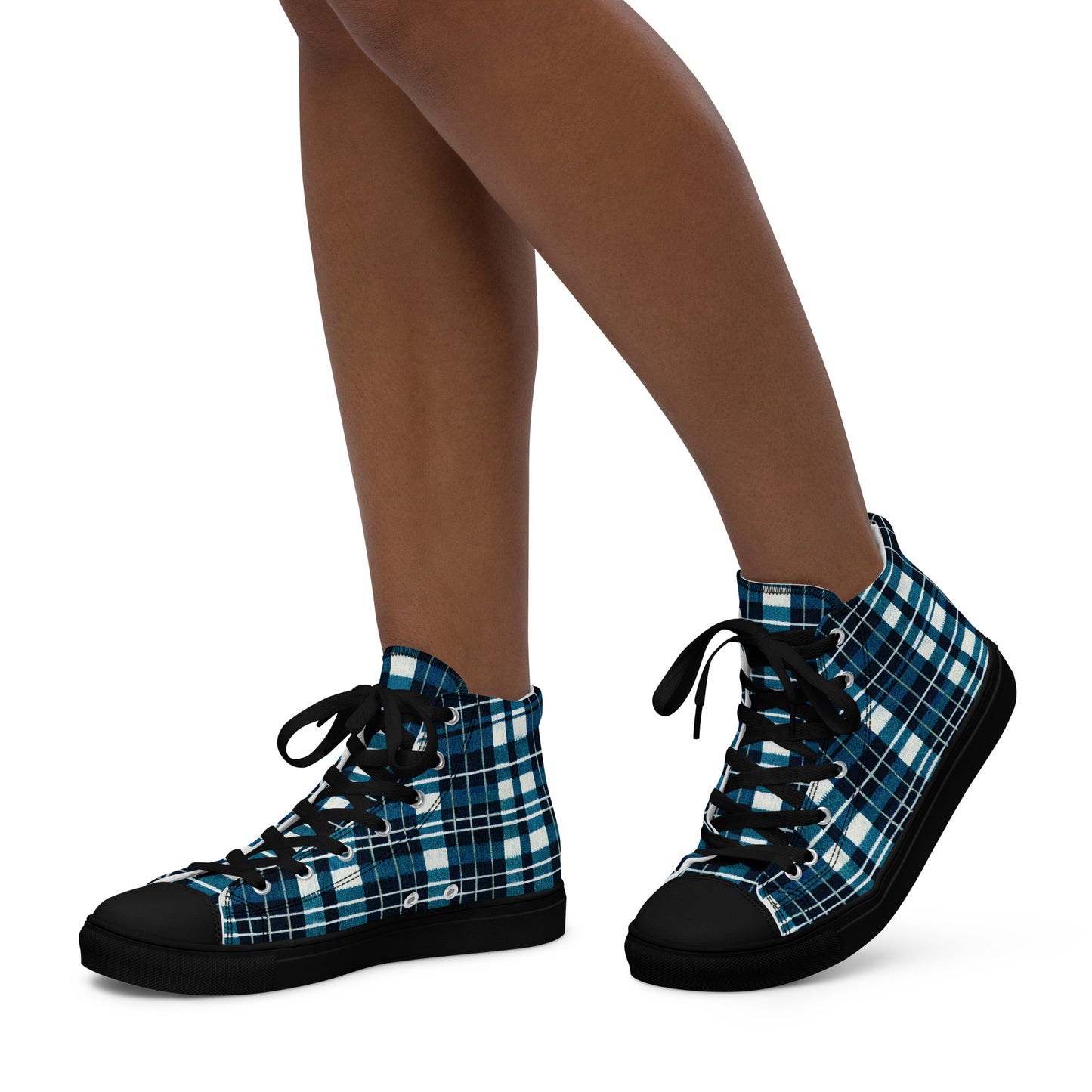 Highland Heritage Plaid Women’s high top canvas shoes