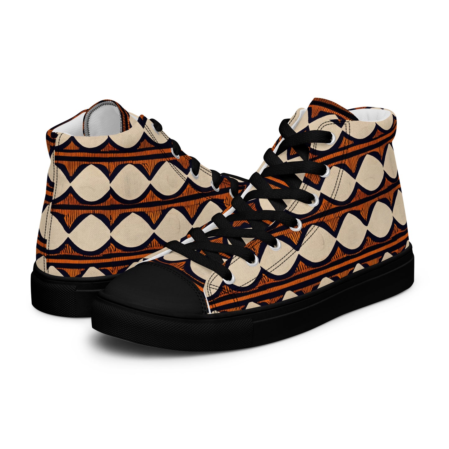 Kilimanjaro Creamsicle Women’s high top canvas shoes