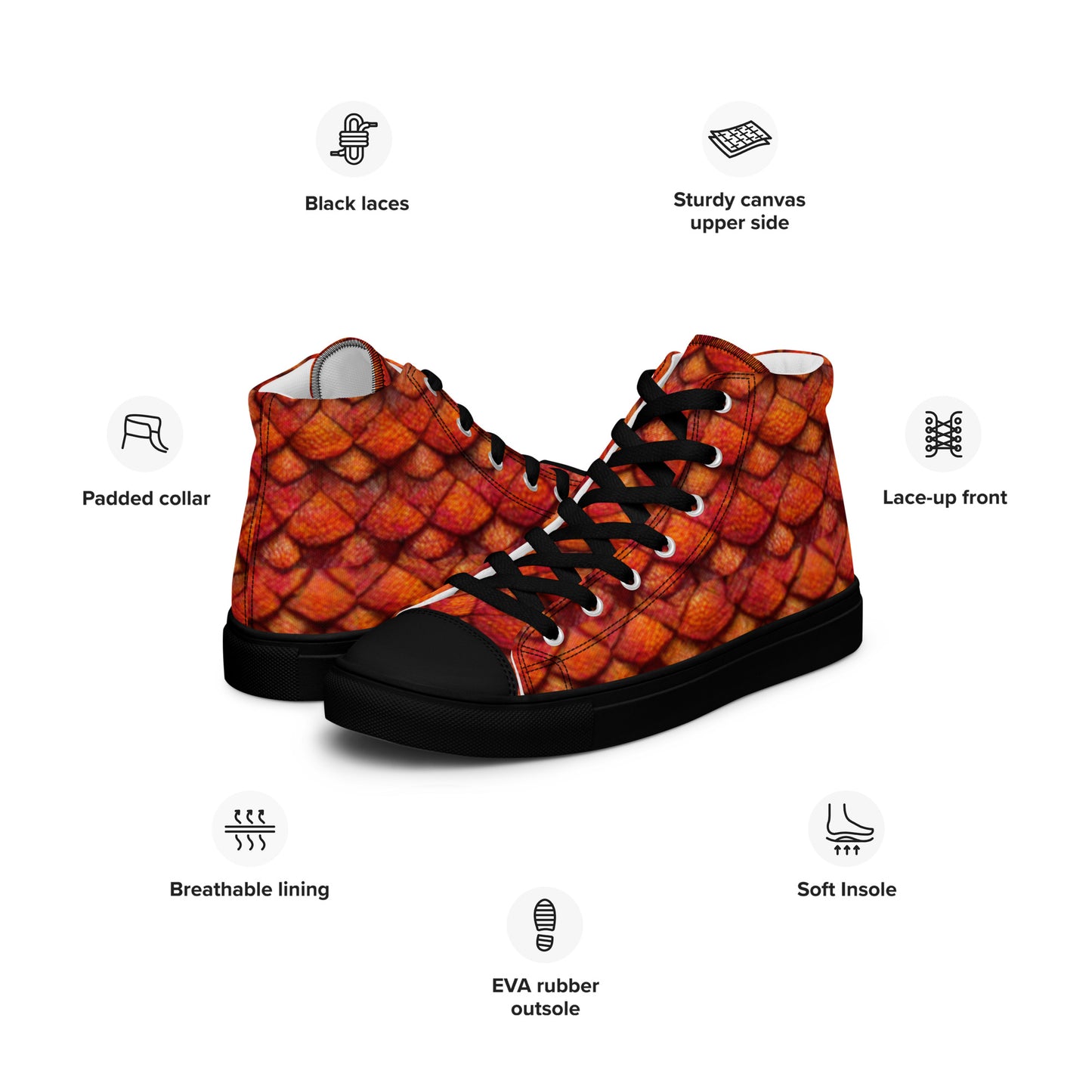 Kurtalor, the Infernal Sentinel of Joy and Peace Women’s high top canvas shoes