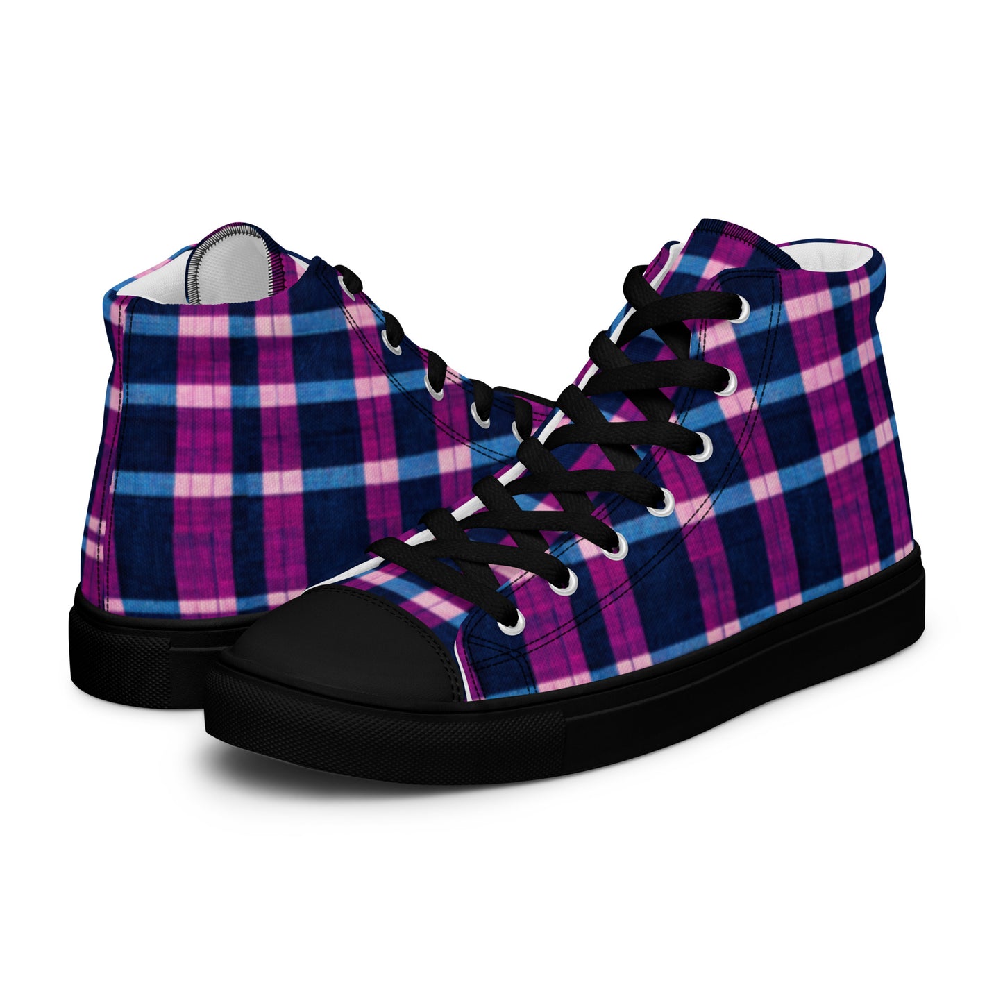 Royal Highlander Plaid Women’s high top canvas shoes