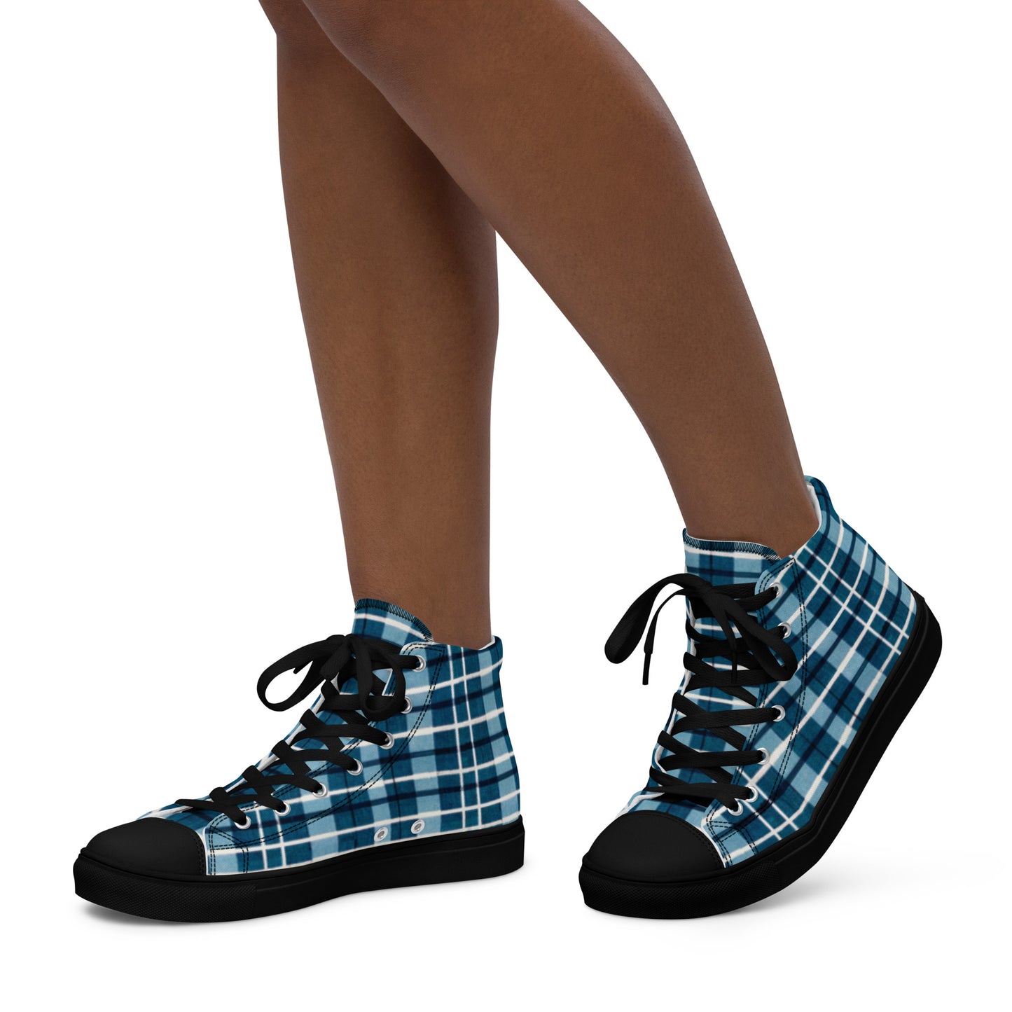 Scotsman’s Skyward Plaid Women’s high top canvas shoes