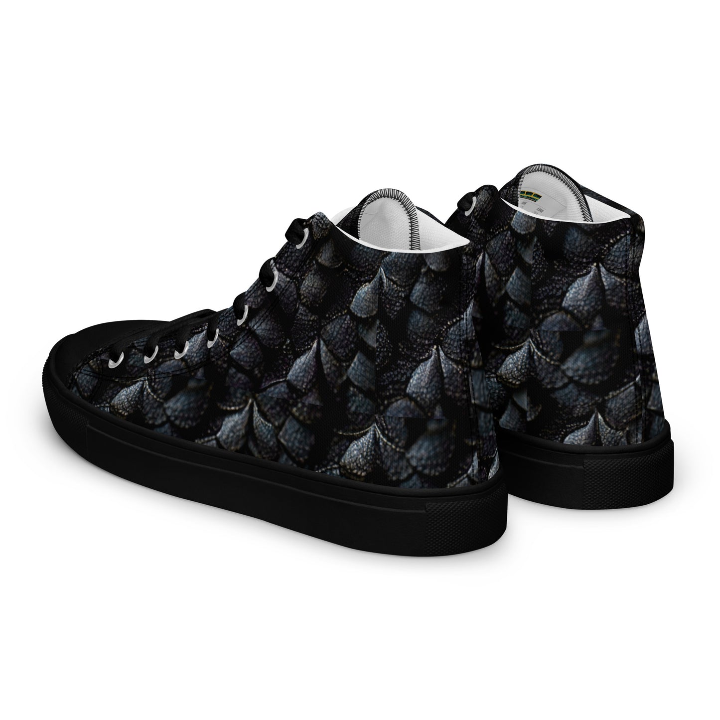 Onyxxor, the Cliff Sentinel Dragon Women’s high top canvas shoes