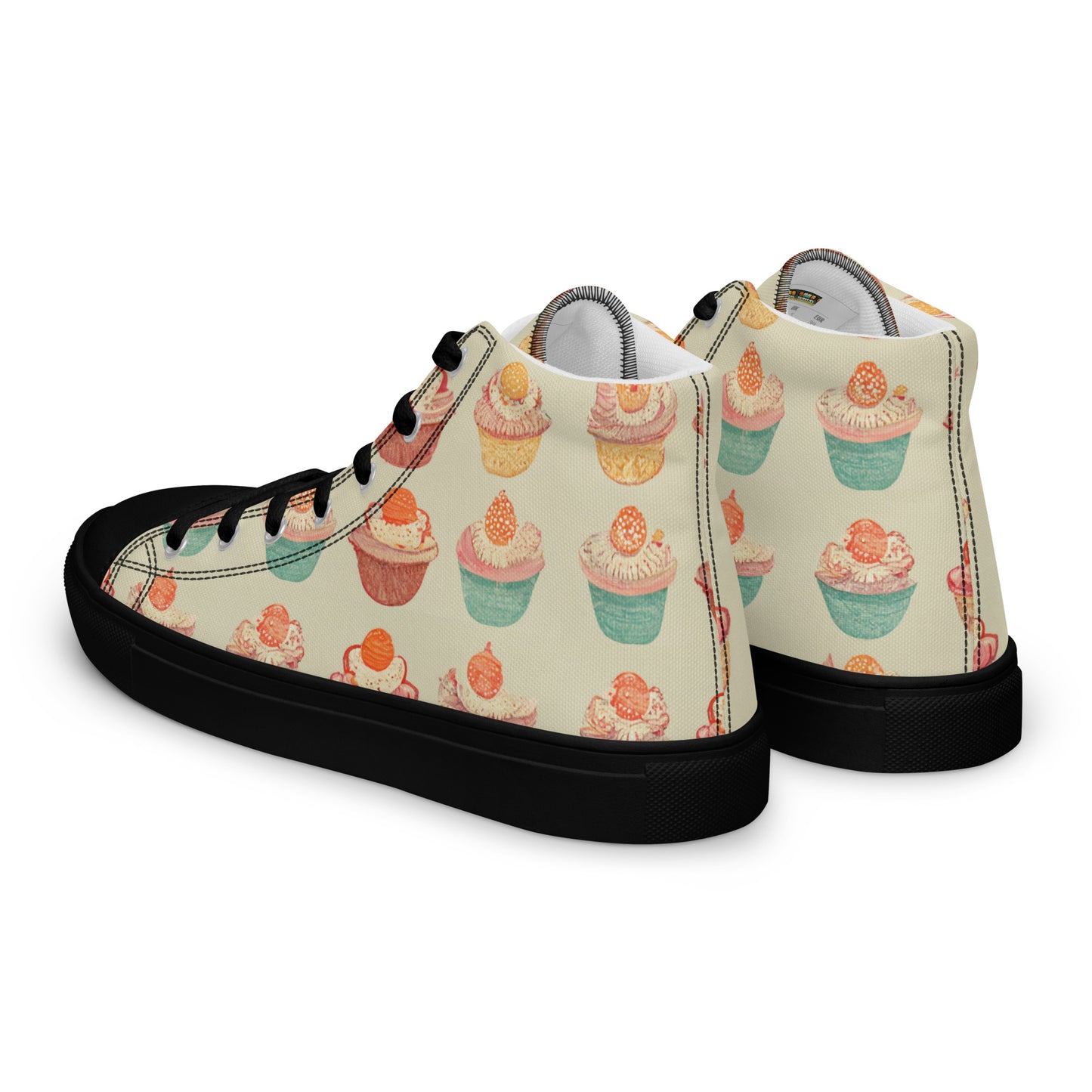 Cupcakery Women’s high top canvas shoes