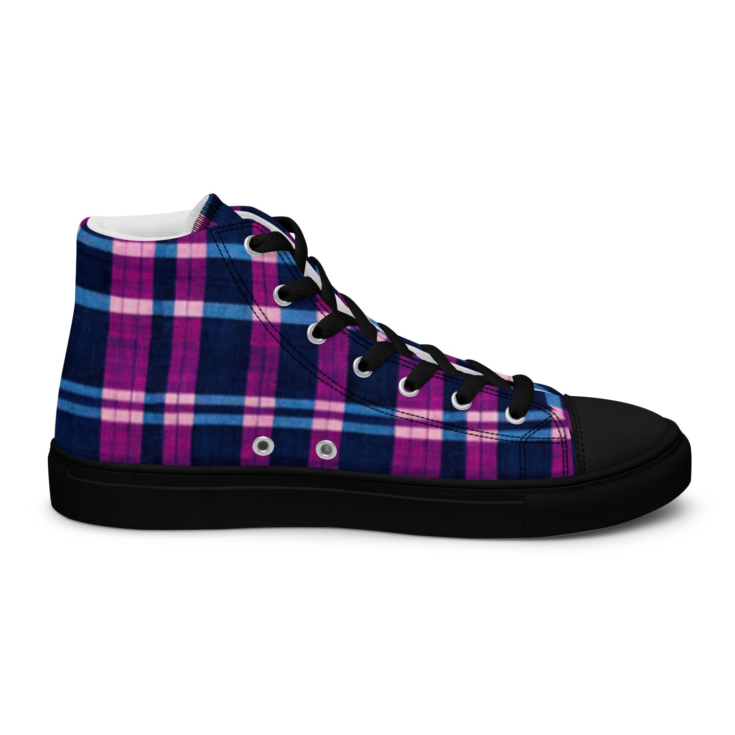 Royal Highlander Plaid Women’s high top canvas shoes