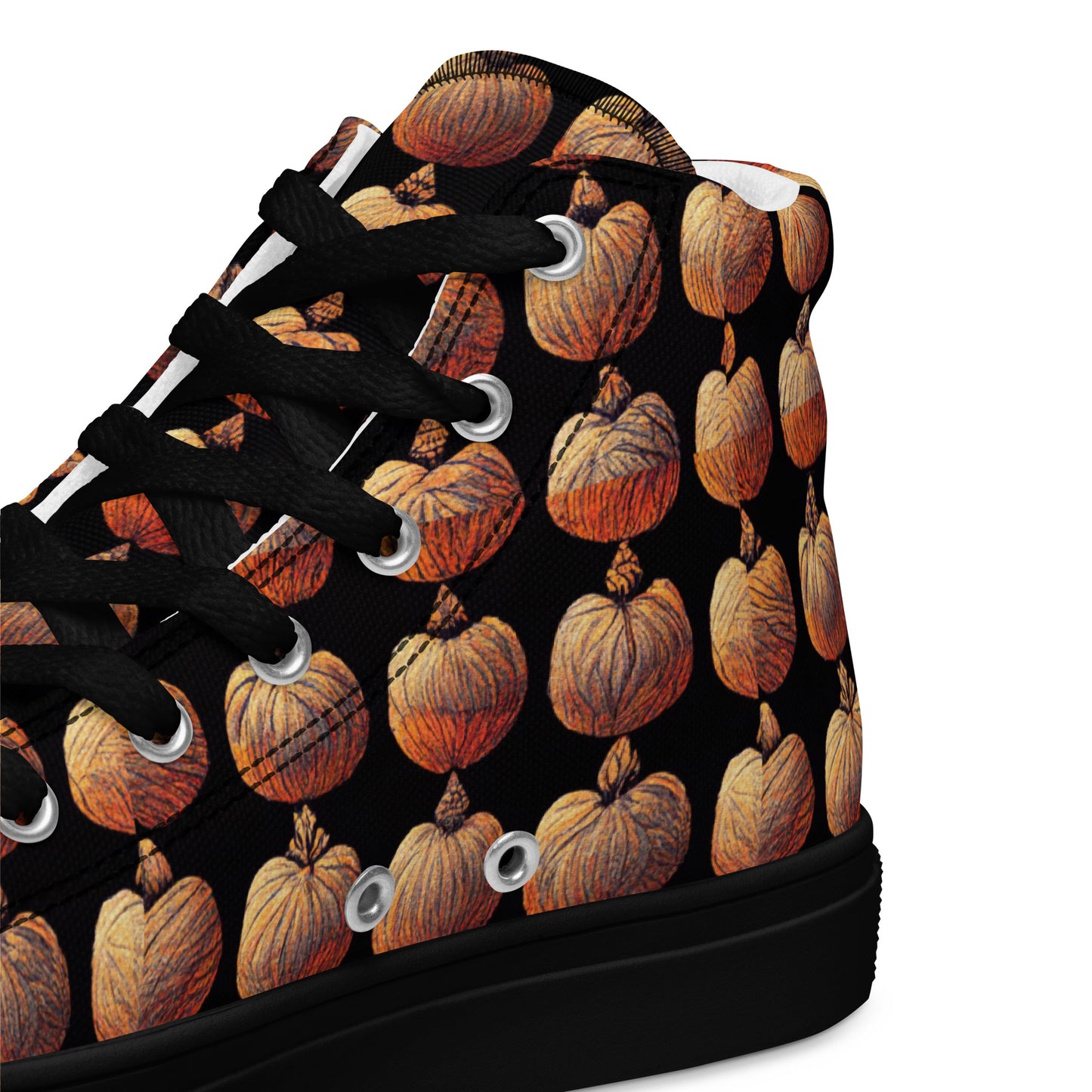 Pumpkin Spice Women’s high top canvas shoes