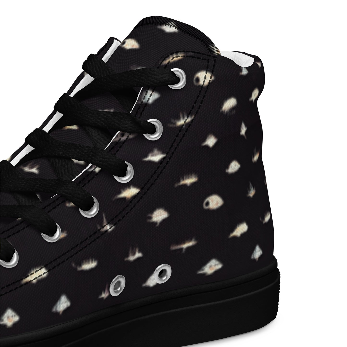 Bones of the Abyss Women’s high top canvas shoes