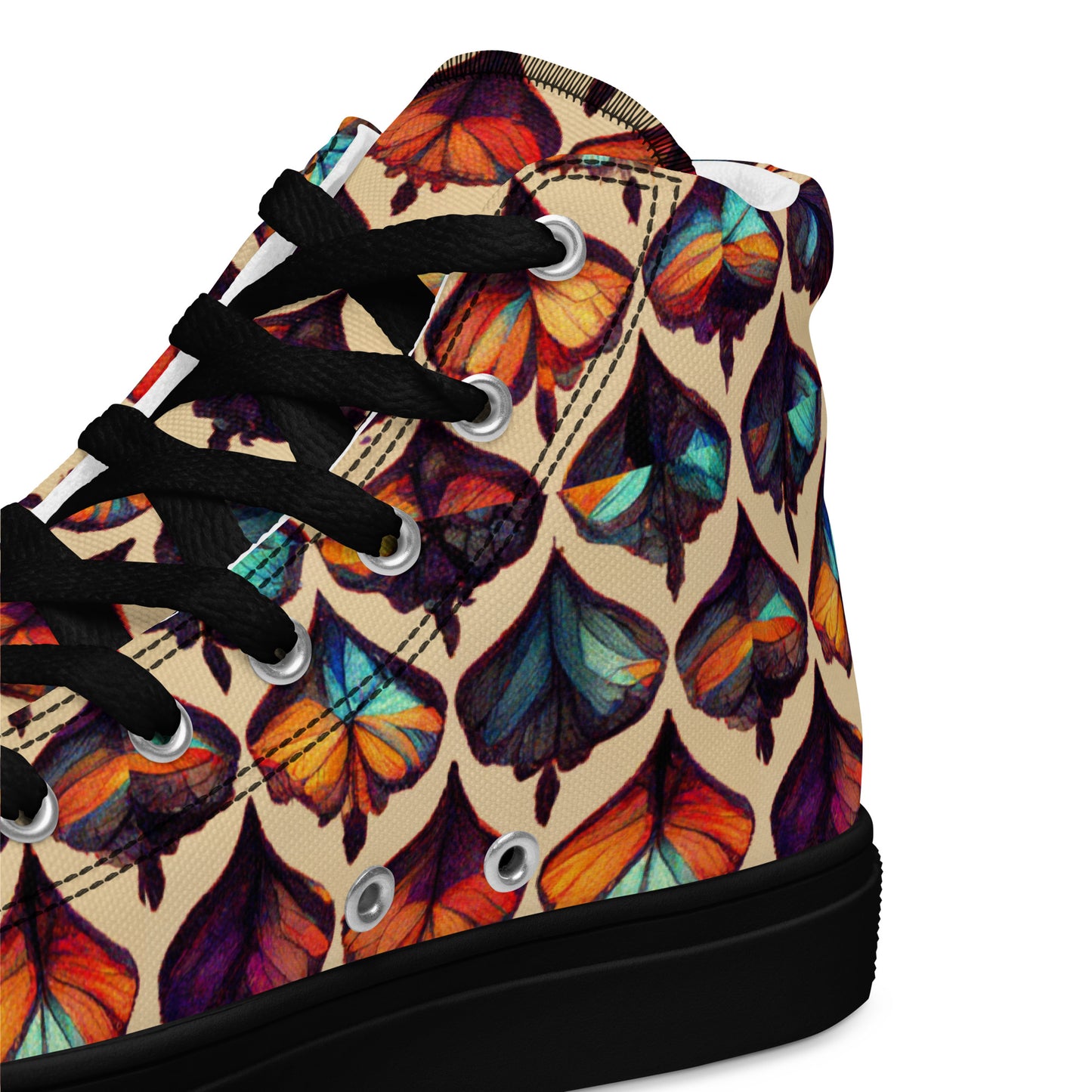 Butterfly Kaleidoscope Women’s high top canvas shoes