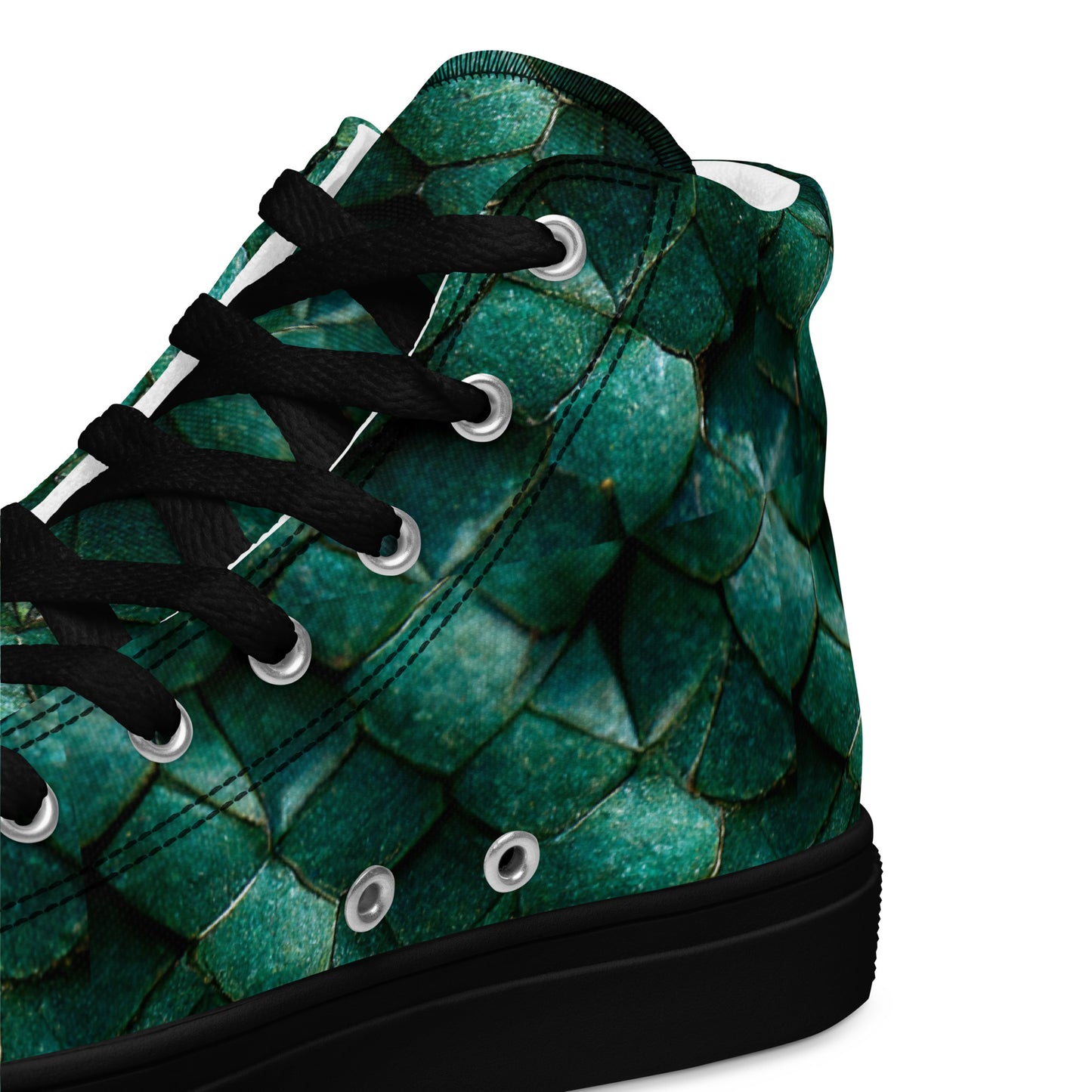 Emeralda the Great Forest Dragon Women’s high top canvas shoes