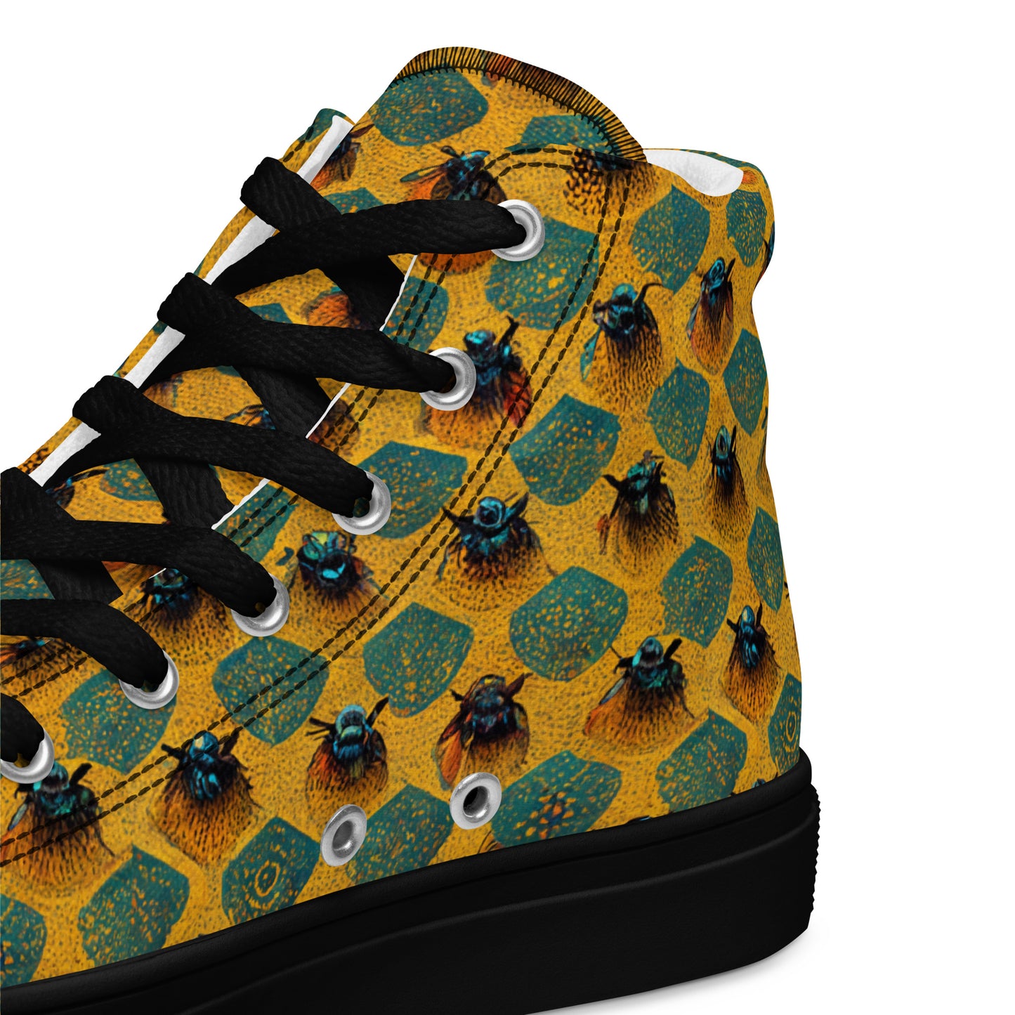 Honeycomb Whispers Women’s high top canvas shoes