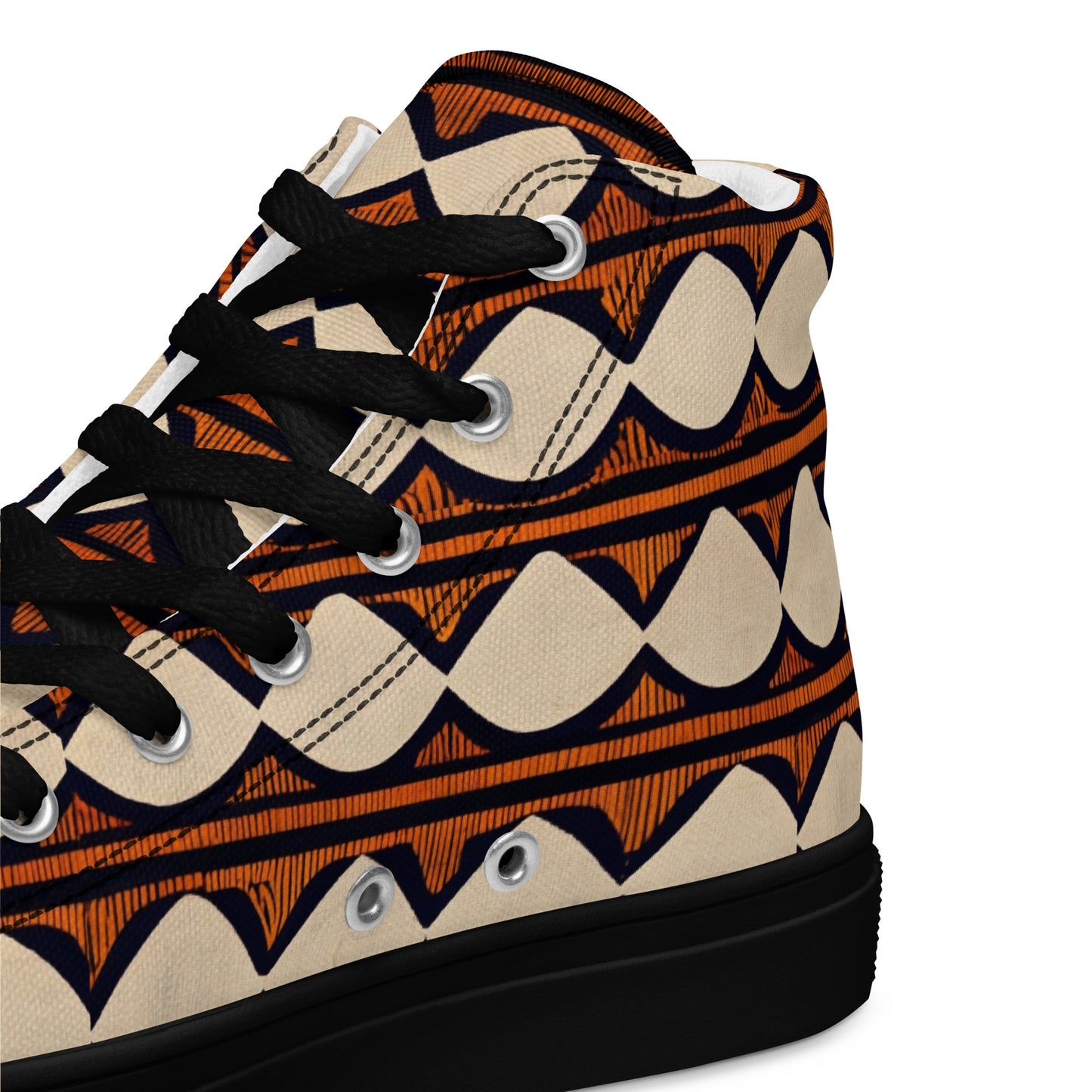 Kilimanjaro Creamsicle Women’s high top canvas shoes