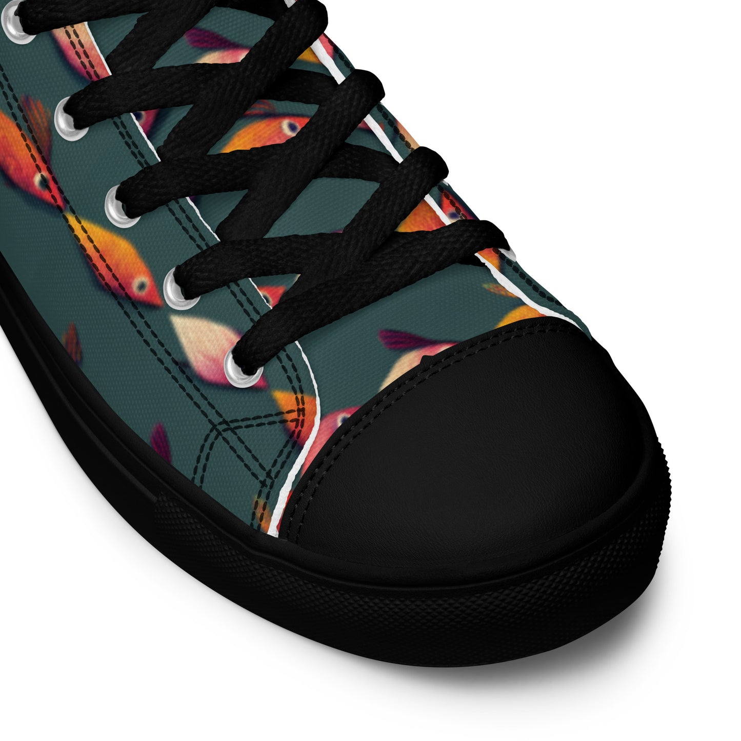 Brilliant Fish Brigade Women’s high top canvas shoes