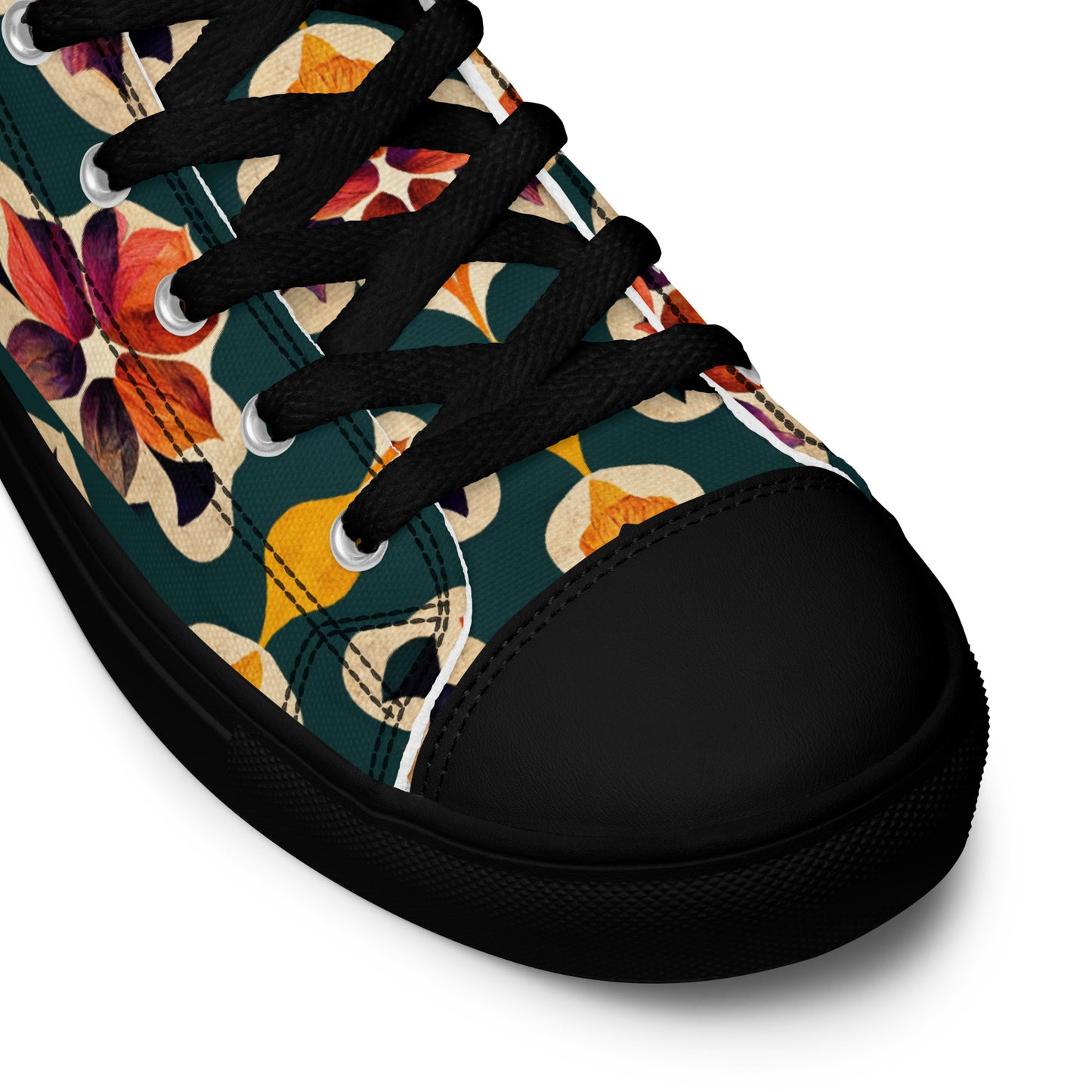 Ifrane’s Rainbow Blossoms Women’s high top canvas shoes