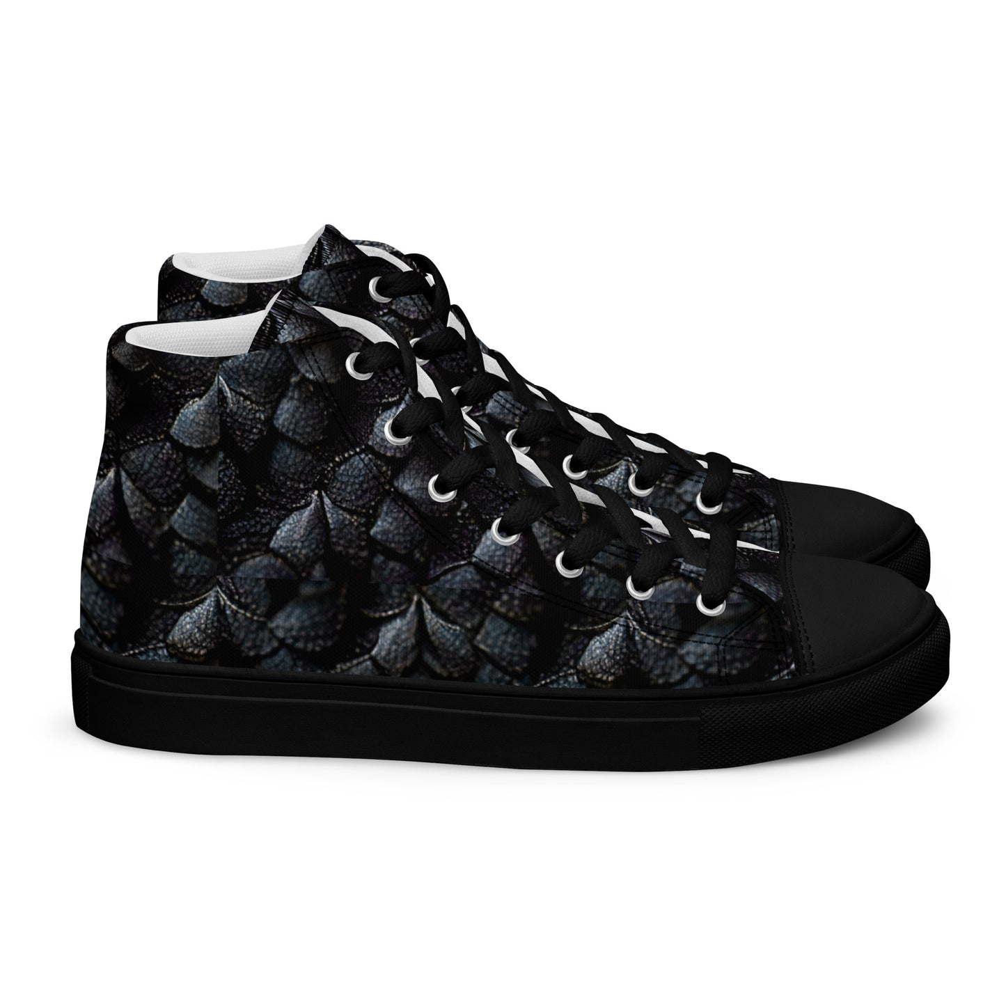 Onyxxor, the Cliff Sentinel Dragon Women’s high top canvas shoes