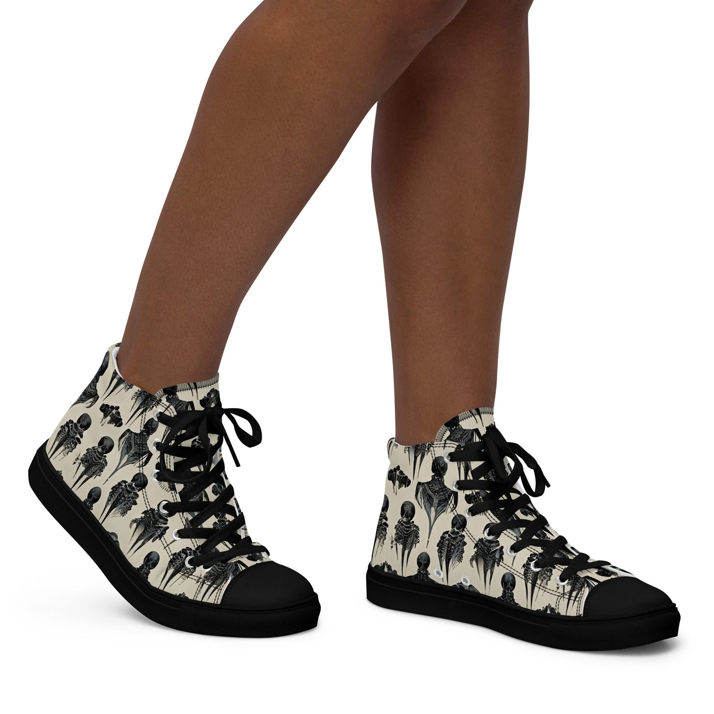 Bone Dance Women’s high top canvas shoes