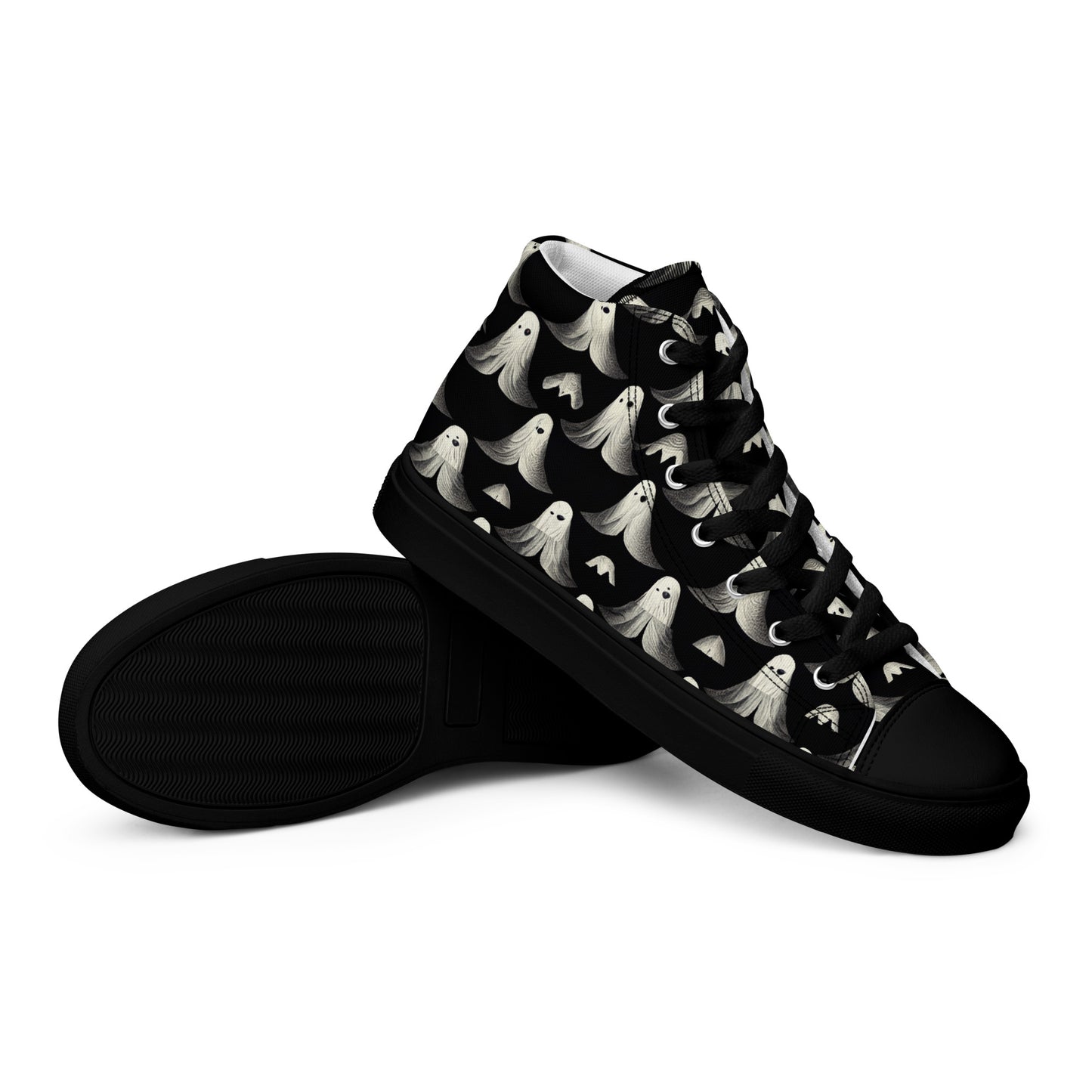 Ghostly Illusions Women’s high top canvas shoes