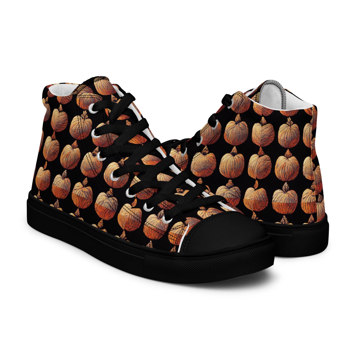 Pumpkin Spice Women’s high top canvas shoes