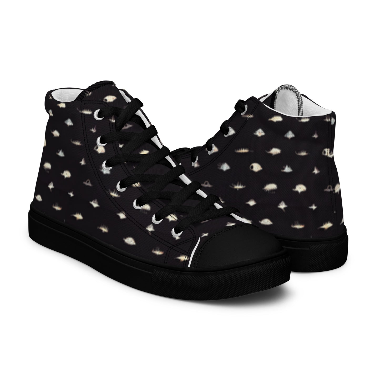 Bones of the Abyss Women’s high top canvas shoes