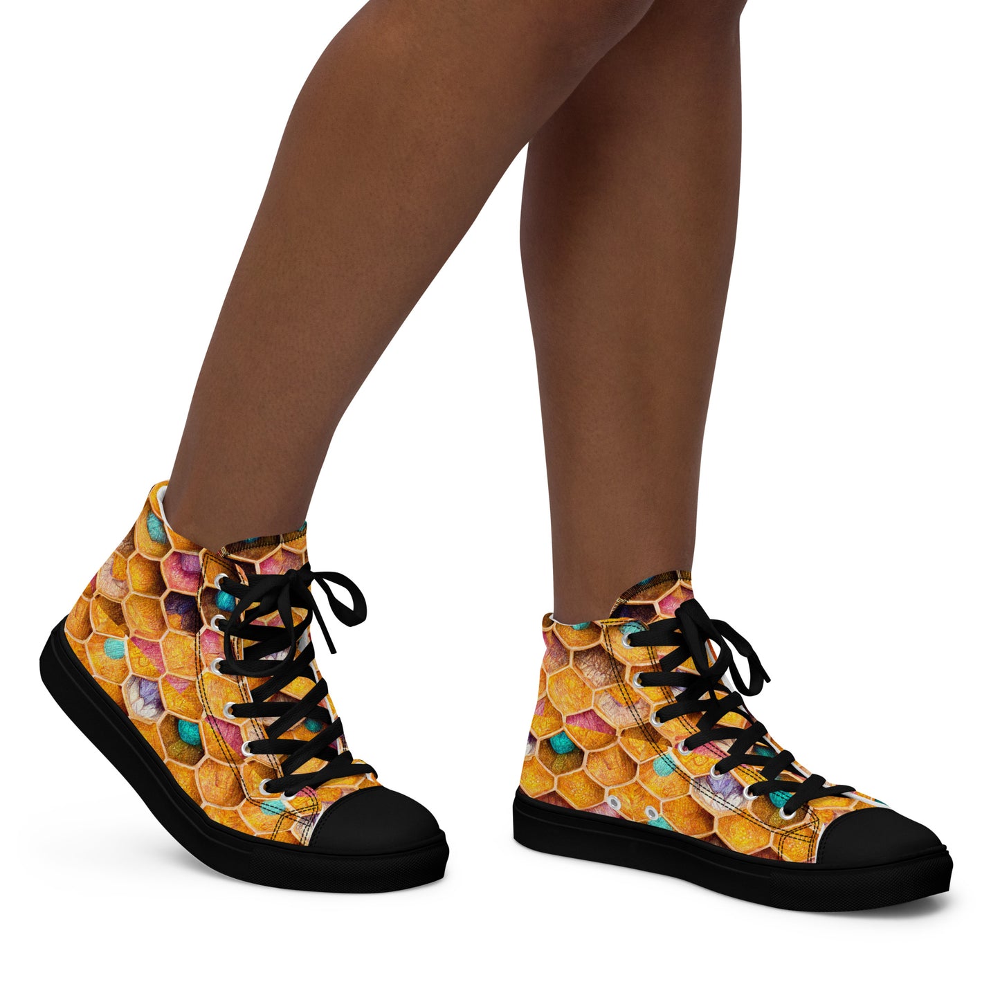 Buzzing With Color Women’s high top canvas shoes