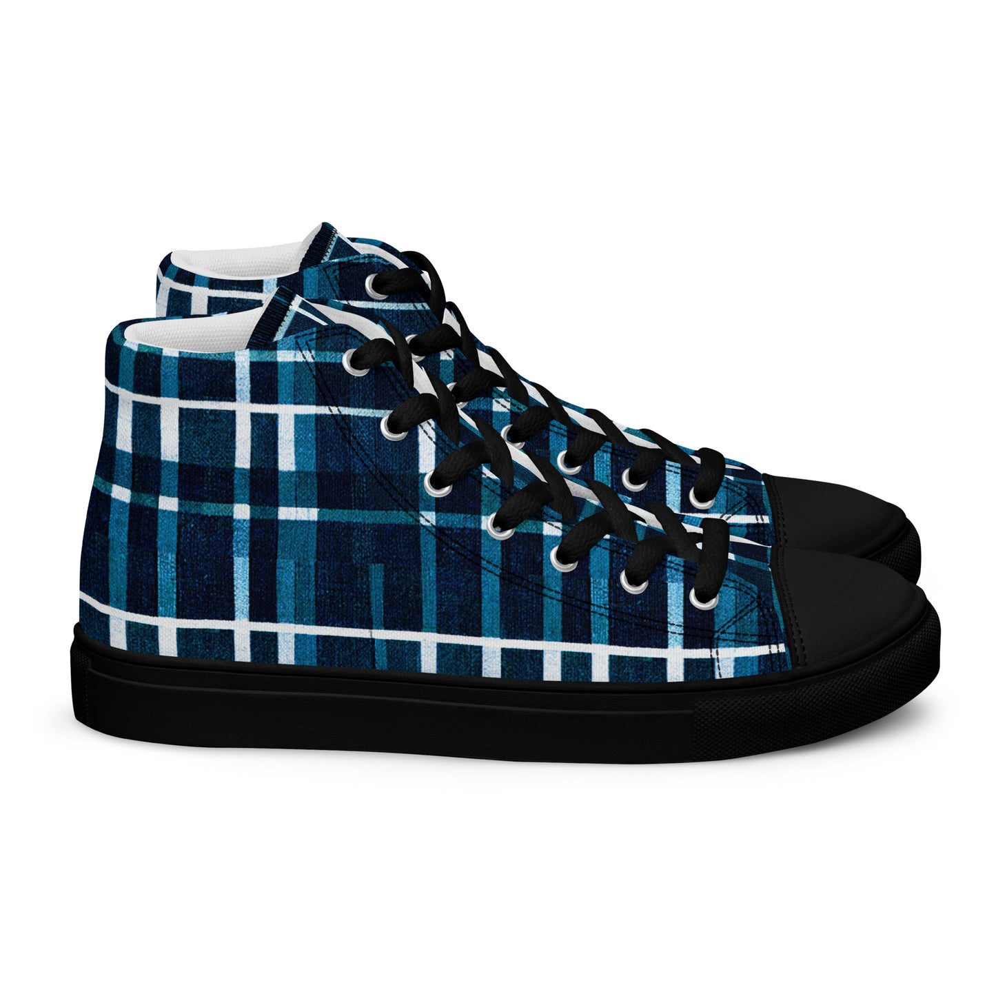 Royal Blue Scottish Heritage Women’s high top canvas shoes