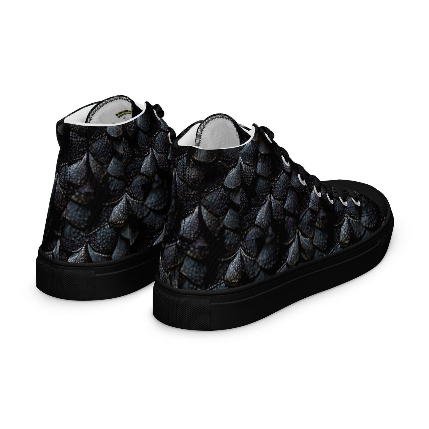 Onyxxor, the Cliff Sentinel Dragon Women’s high top canvas shoes