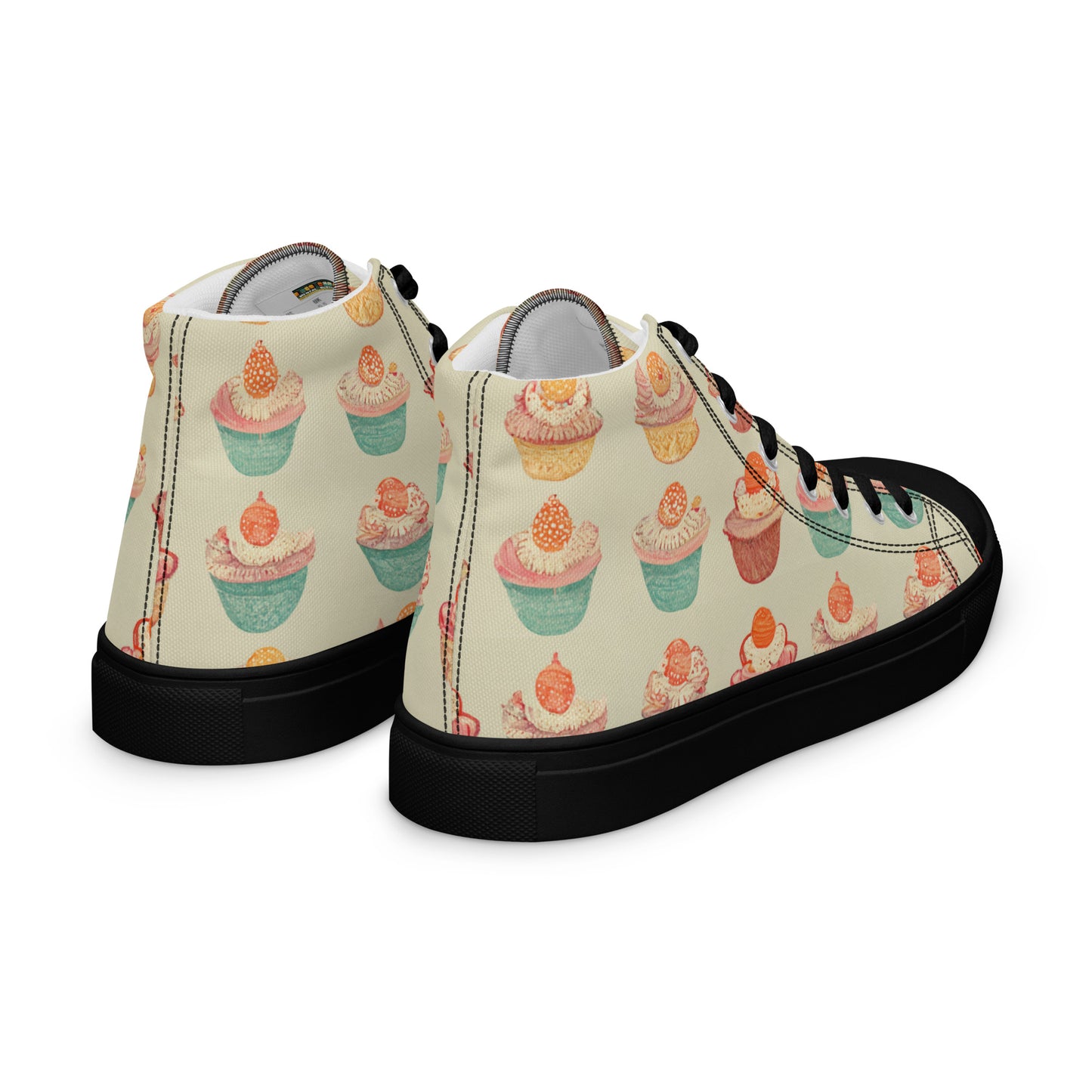 Cupcakery Women’s high top canvas shoes